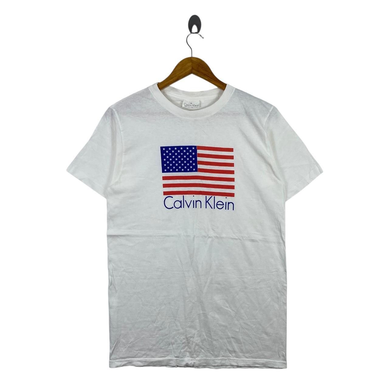 Calvin Klein Vintage 90’ CALVIN KLEIN CK New York USA Flag Tee Shirt Top Size M / US 6-8 / IT 42-44 - 1 Thumbnail