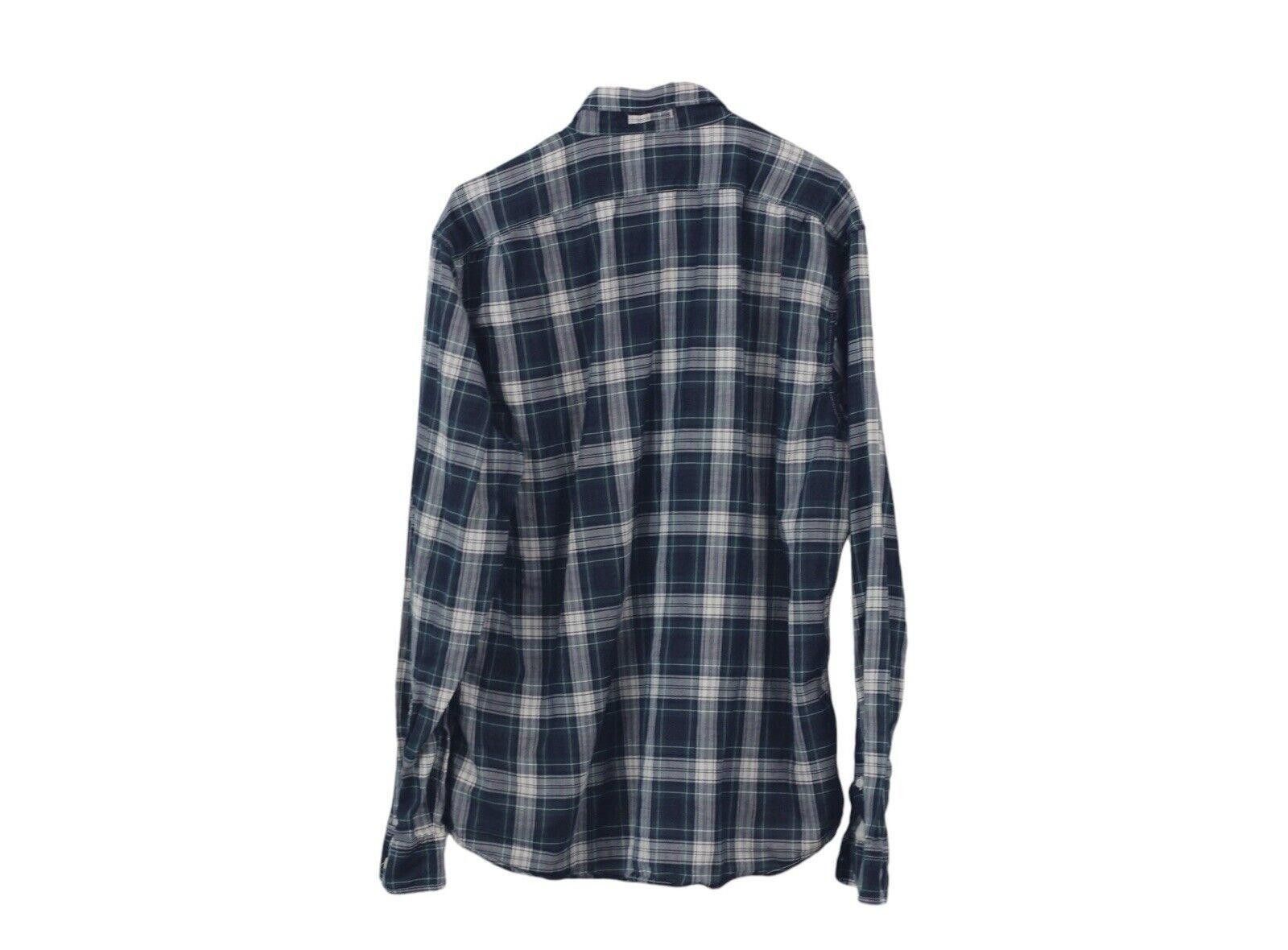 Gap Gap Mens Flannel Button Up Shirt Navy Plaid Size L Size US L / EU 52-54 / 3 - 2 Thumbnail