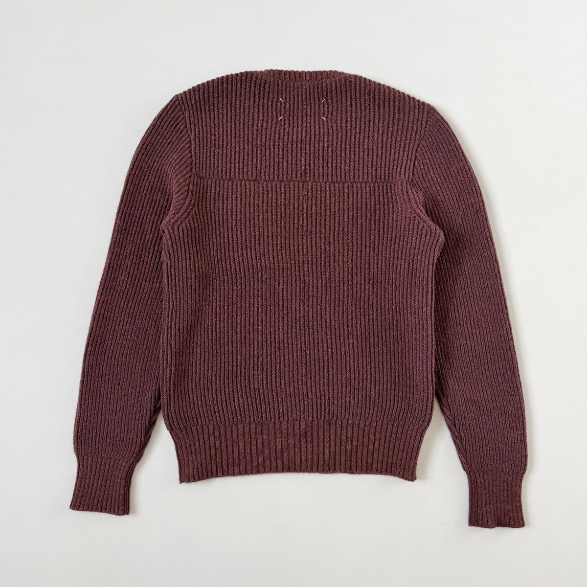Maison Margiela A/W 16 Rust Orange Ribbed Alpaca Wool Sweater Size US M / EU 48-50 / 2 - 11 Thumbnail