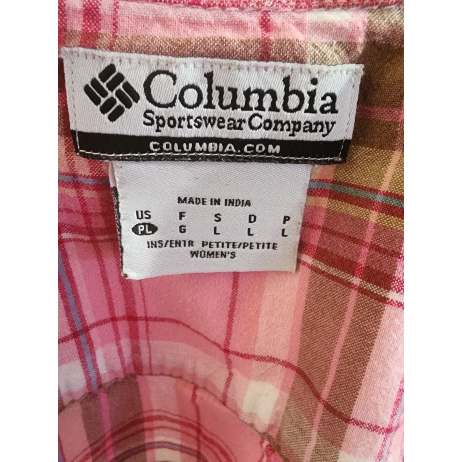 Vintage Womens Coloumbia Button-Up Shirt Pink Plaid Sleeveless Collared 100% Cotton Casual Vintage? Size L / US 10 / IT 46 - 5 Thumbnail