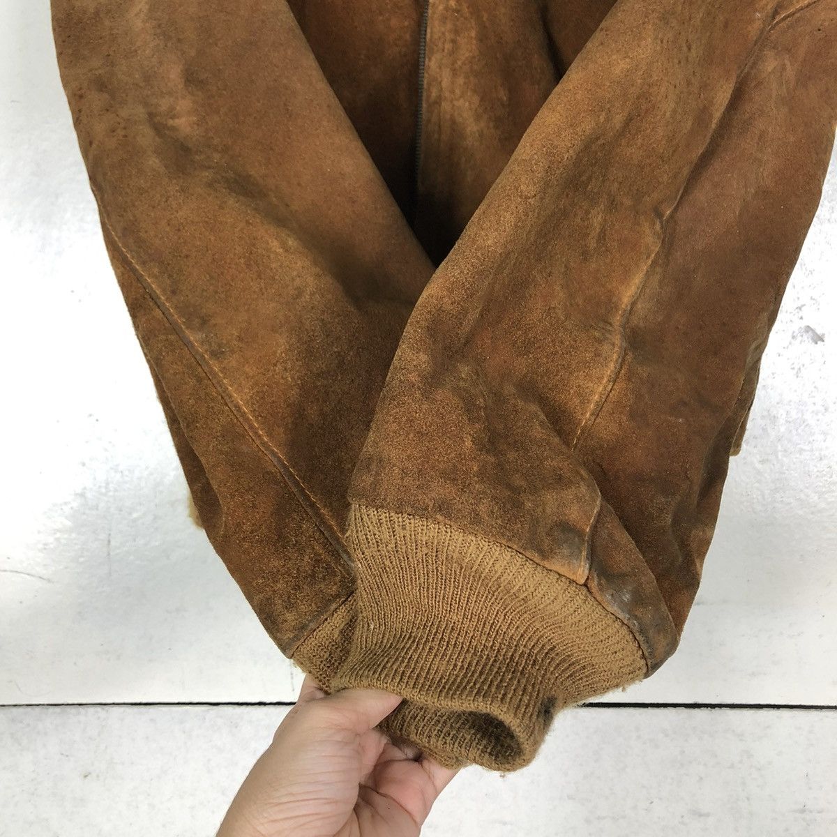Schott 🔥VINTAGE SUEDE LEATHER JACKET FLY SCHOTT MADE IN USA Size US M / EU 48-50 / 2 - 15 Thumbnail