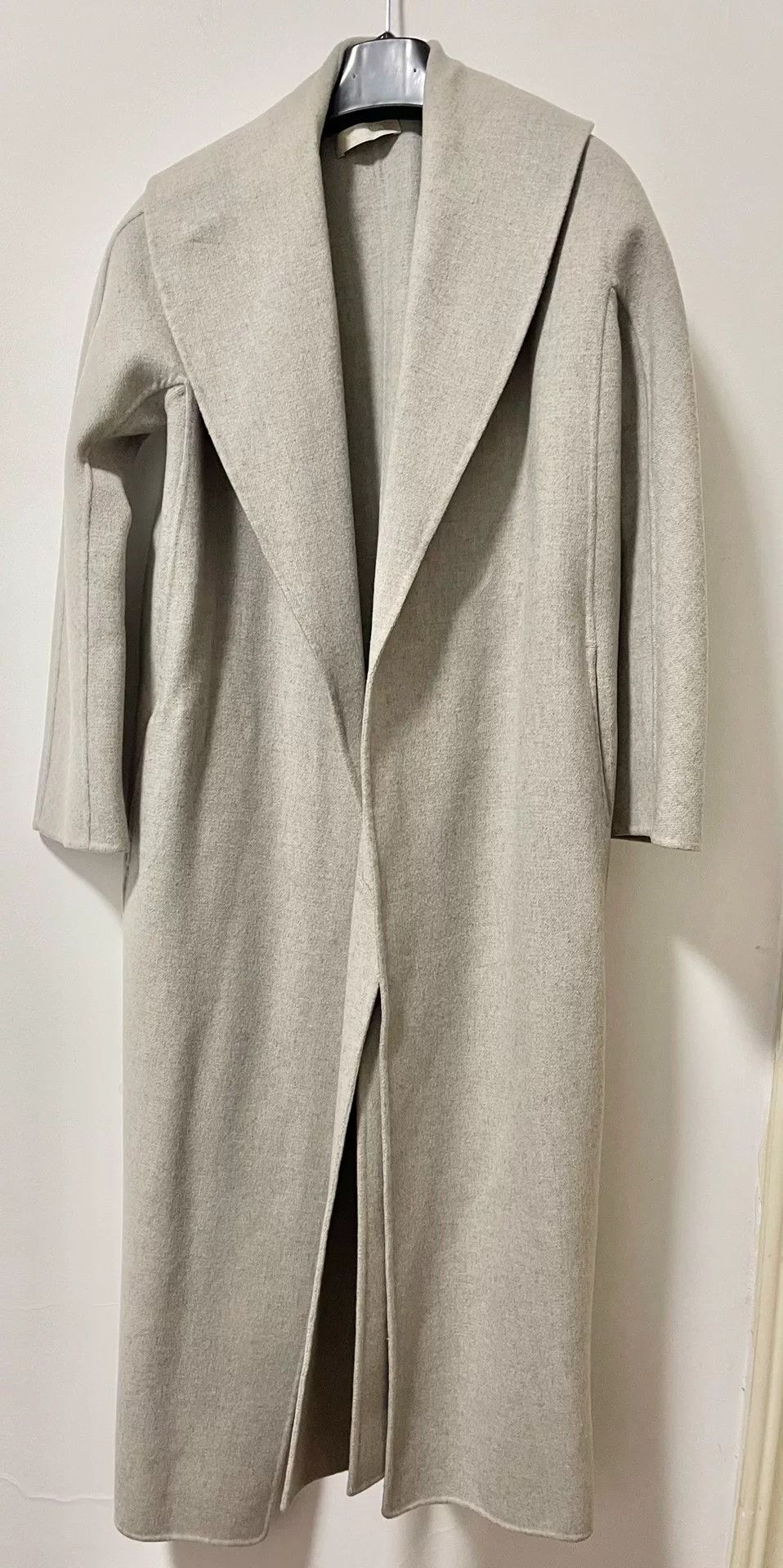 Max Mara MaxMara Gray Wool Coat with Belt Size US XS / EU 42 / 0 - 1 Thumbnail