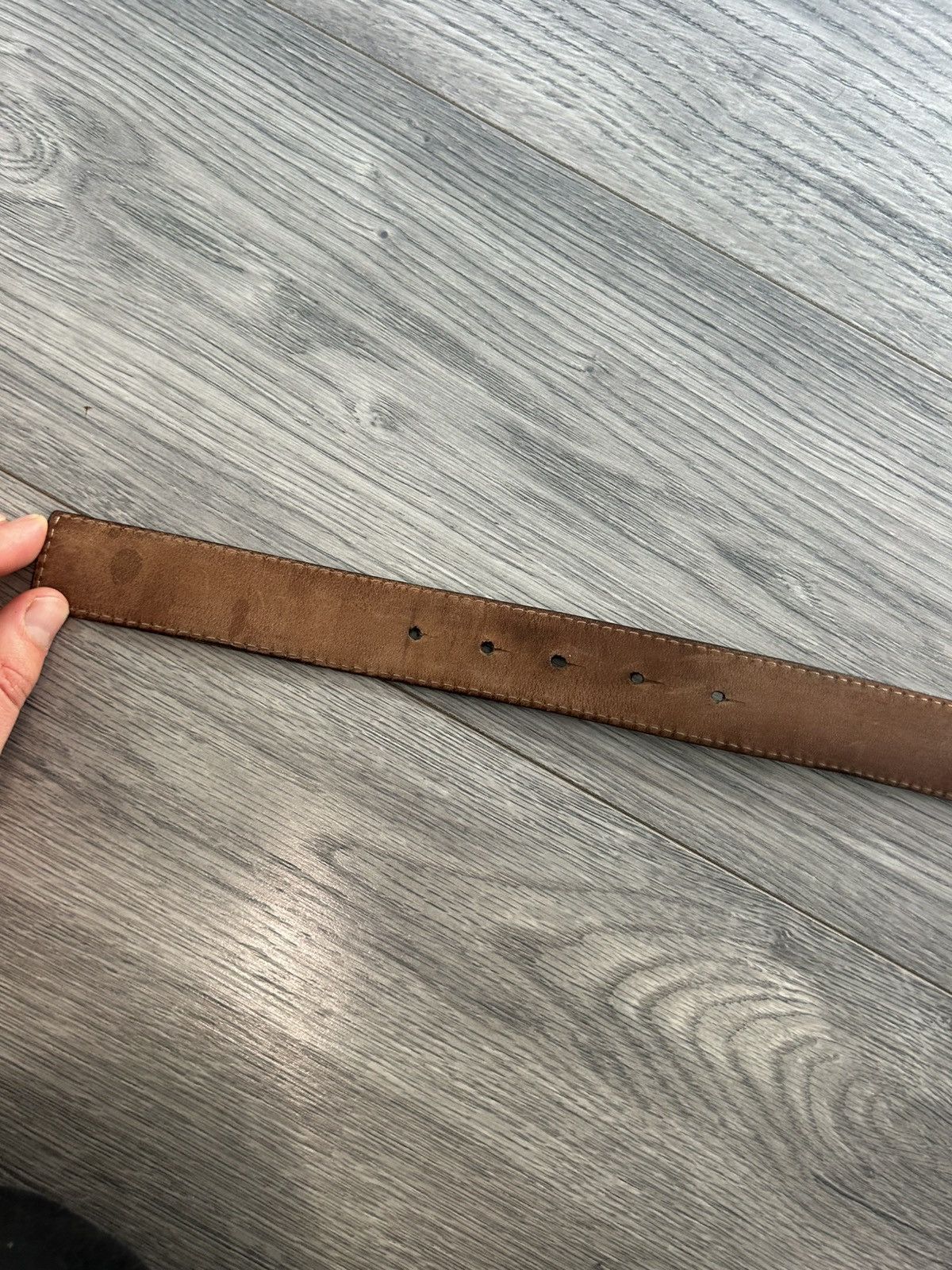 Dolce & Gabbana Silver Leather Belt with D&G Logo Buckle Size 40 - 8 Thumbnail