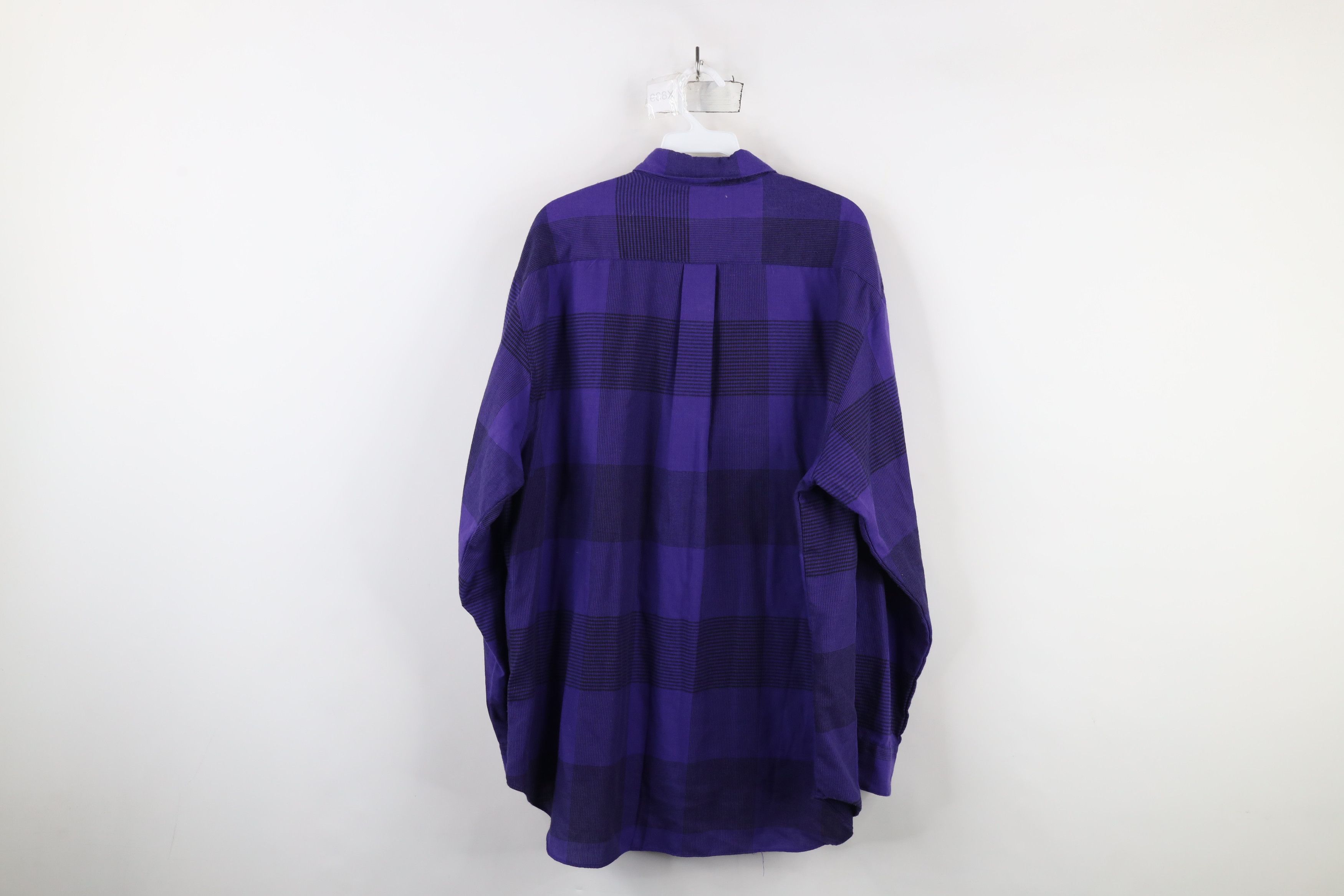 Vintage Vintage 90s Streetwear Flannel Button Down Shirt Purple Size US XL / EU 56 / 4 - 13 Thumbnail