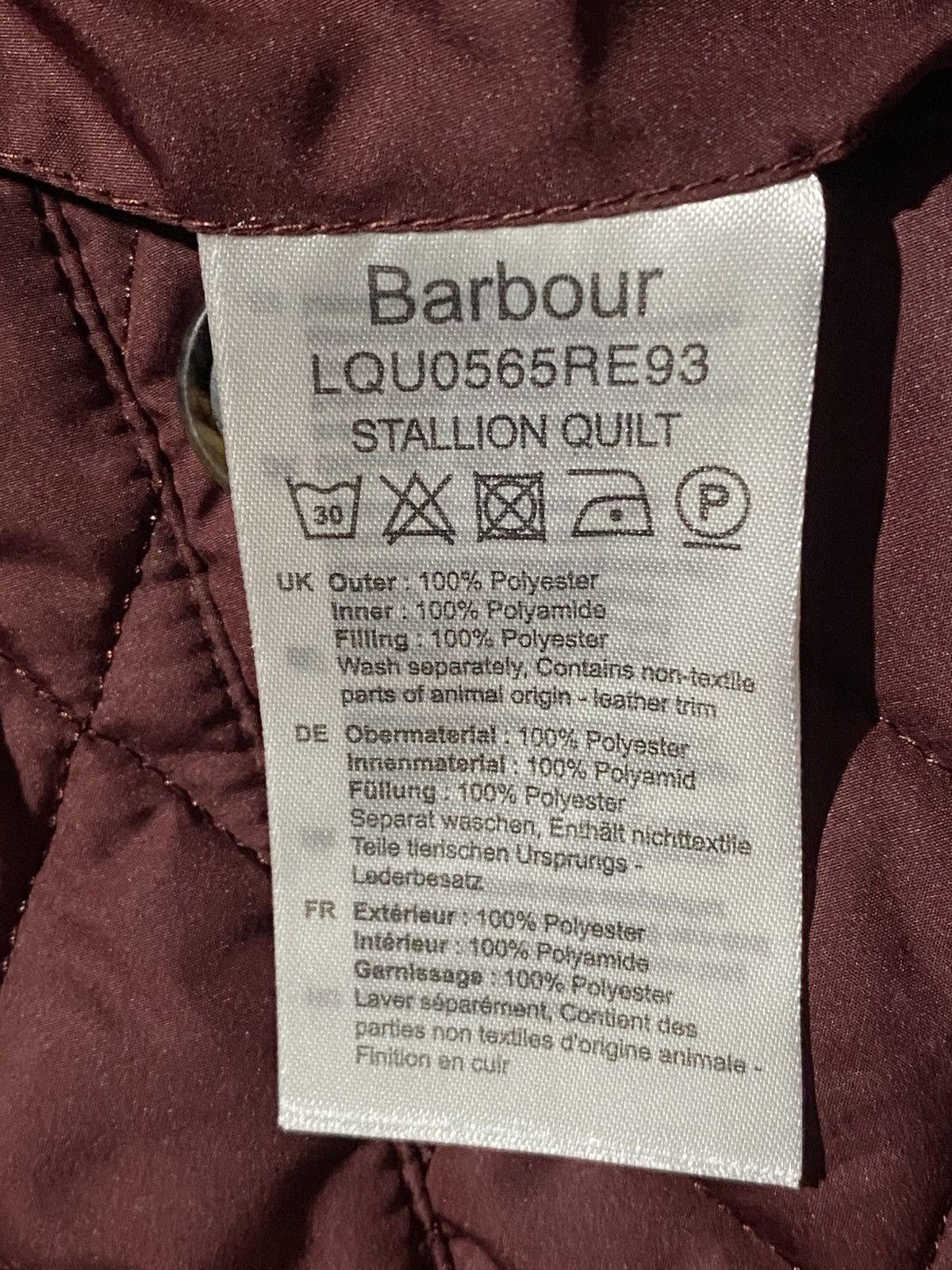 Barbour Barbour Stallion Quilted Jacket Leather Trim size UK10 US6 Size M / US 6-8 / IT 42-44 - 16 Thumbnail
