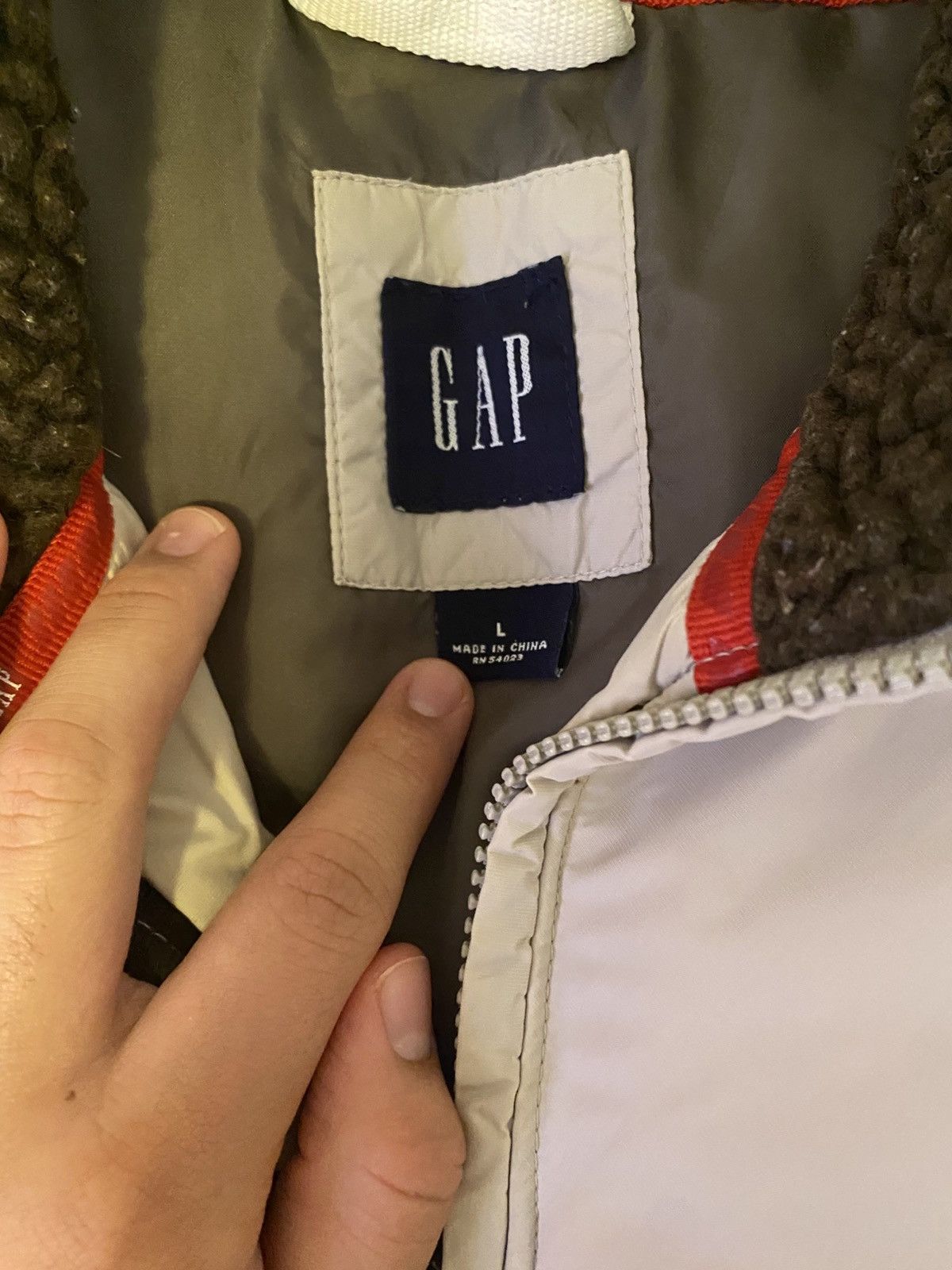 Gap × Vintage Vintage Gap Cream Puffer Vest Size US L / EU 52-54 / 3 - 3 Thumbnail