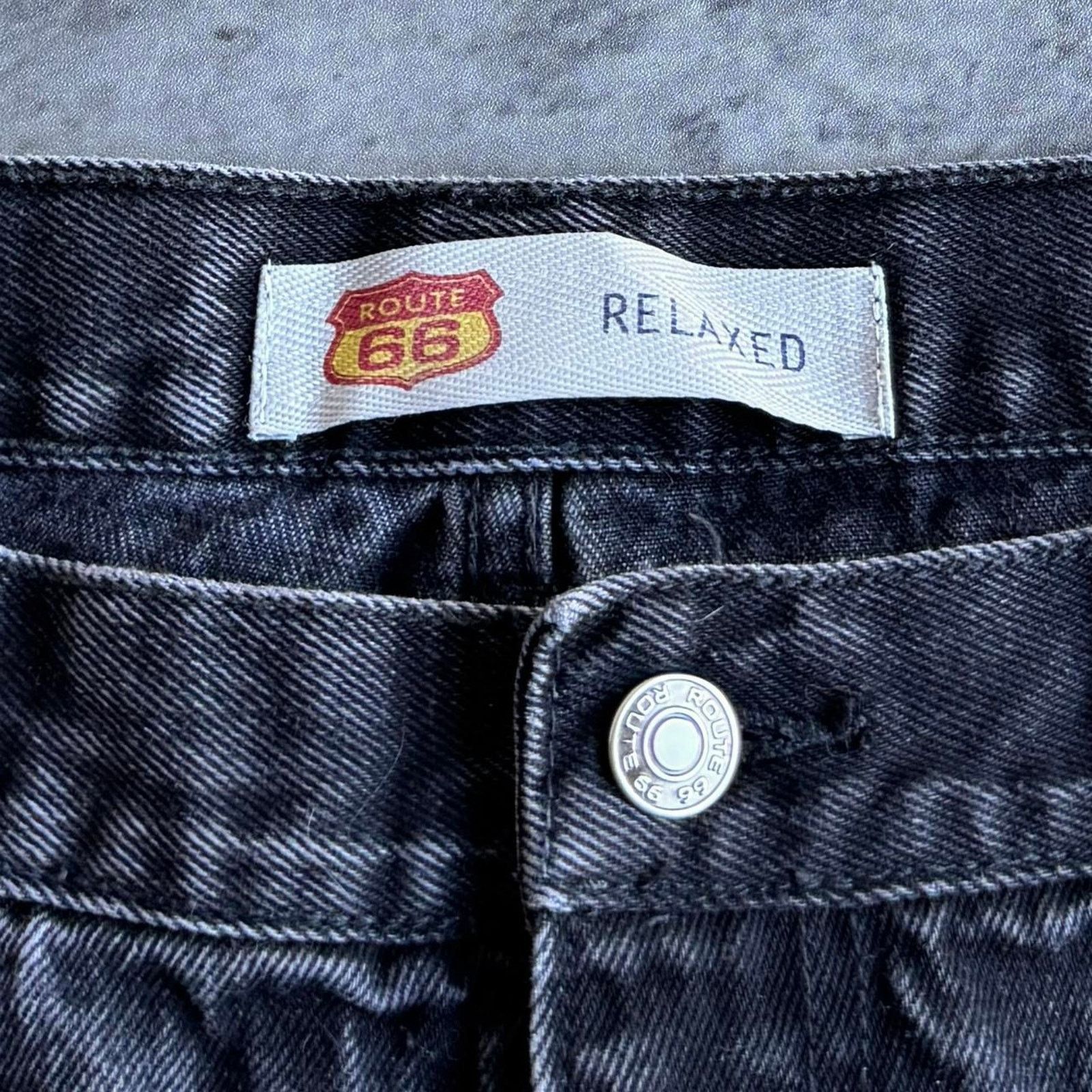 JNCO × Route 66 × Vintage Vintage Y2K Faded Black Baggy Grunge Opium Denim Jeans Size US 39 - 3 Thumbnail