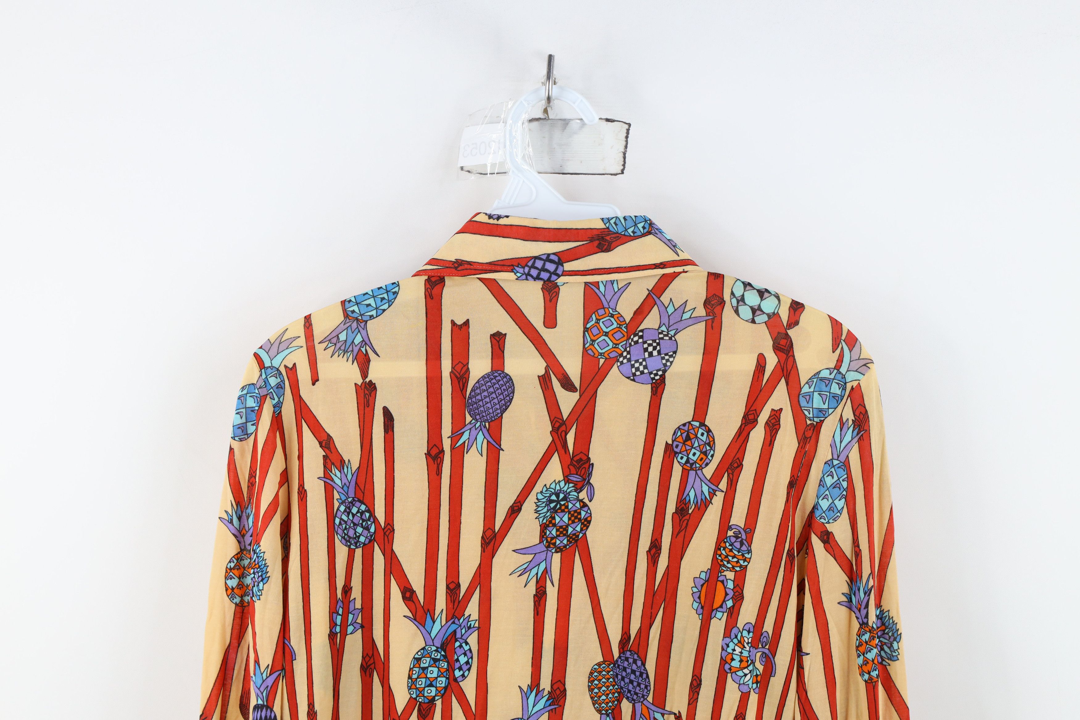 Vintage Vintage 60s Streetwear Knit Pineapple Geometric Button Shirt Size L / US 10 / IT 46 - 12 Thumbnail