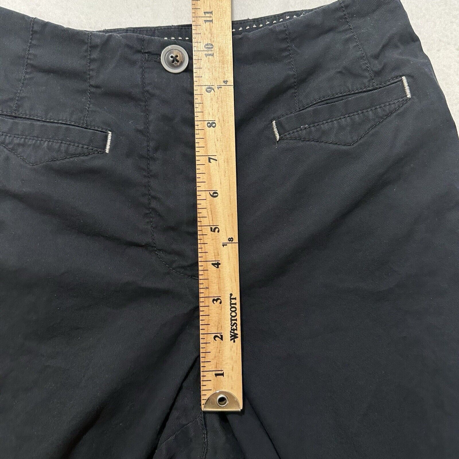 Anthropologie Maeve 2 Black High Rise Flat Front Chino Pants (25x27) Size 26" / US 2 / IT 38 - 11 Thumbnail