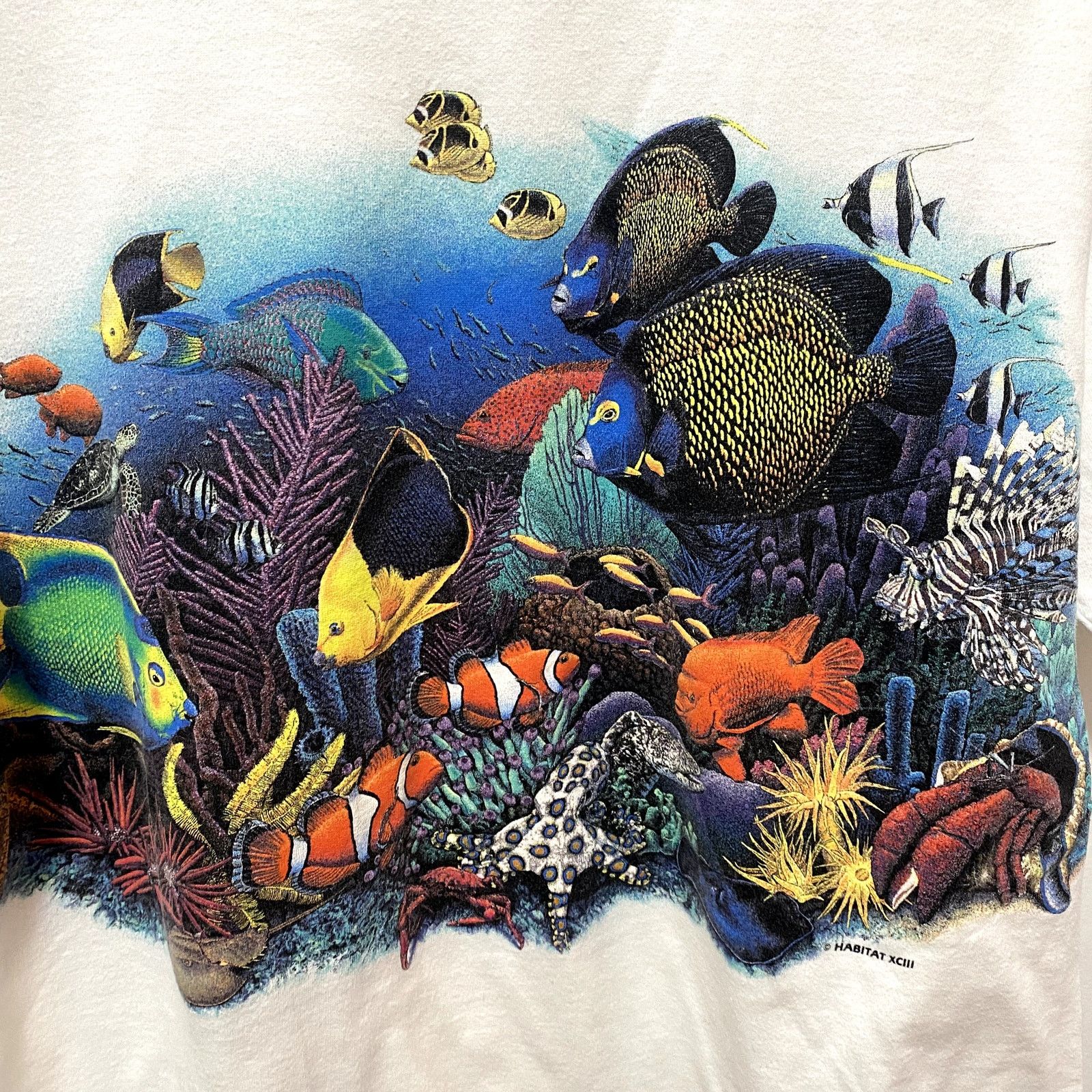 Vintage Vintage Coral Reef Exotic Fish Aquarium Habitat T Shirt 90s Size US L / EU 52-54 / 3 - 4 Thumbnail