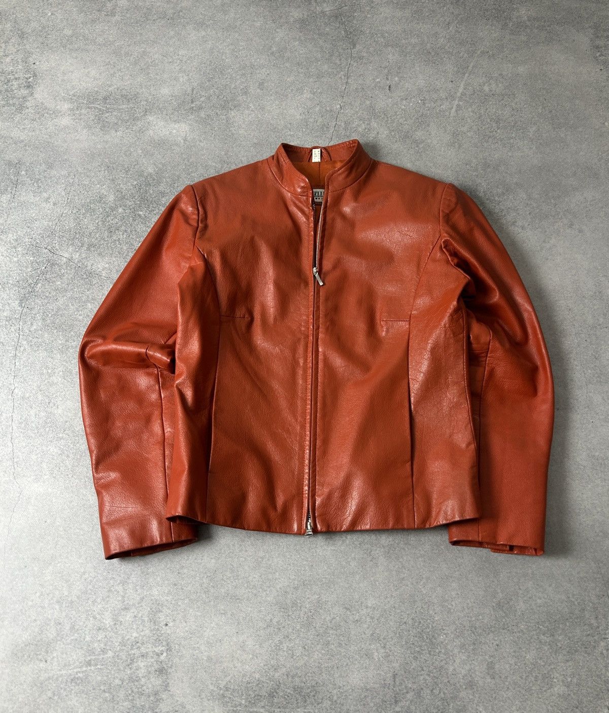Vera Pelle Helline orange jacket women’s genuine leather Size S / US 4 / IT 40 - 1 Thumbnail