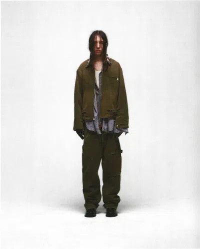 Enfants Riches Deprimes SS24 Acid Green Destroyed Canvas Carpenter Pants Size US 32 / EU 48 - 11 Thumbnail