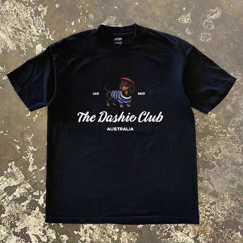 Vintage Black washed vintage dachshund print t-shirt Size US M / EU 48-50 / 2 - 1 Thumbnail