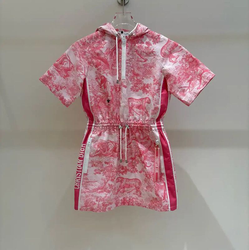 Dior Dior Pink Short Sleeve Cotton Dress 0089 Size S / US 4 / IT 40 - 1 Thumbnail