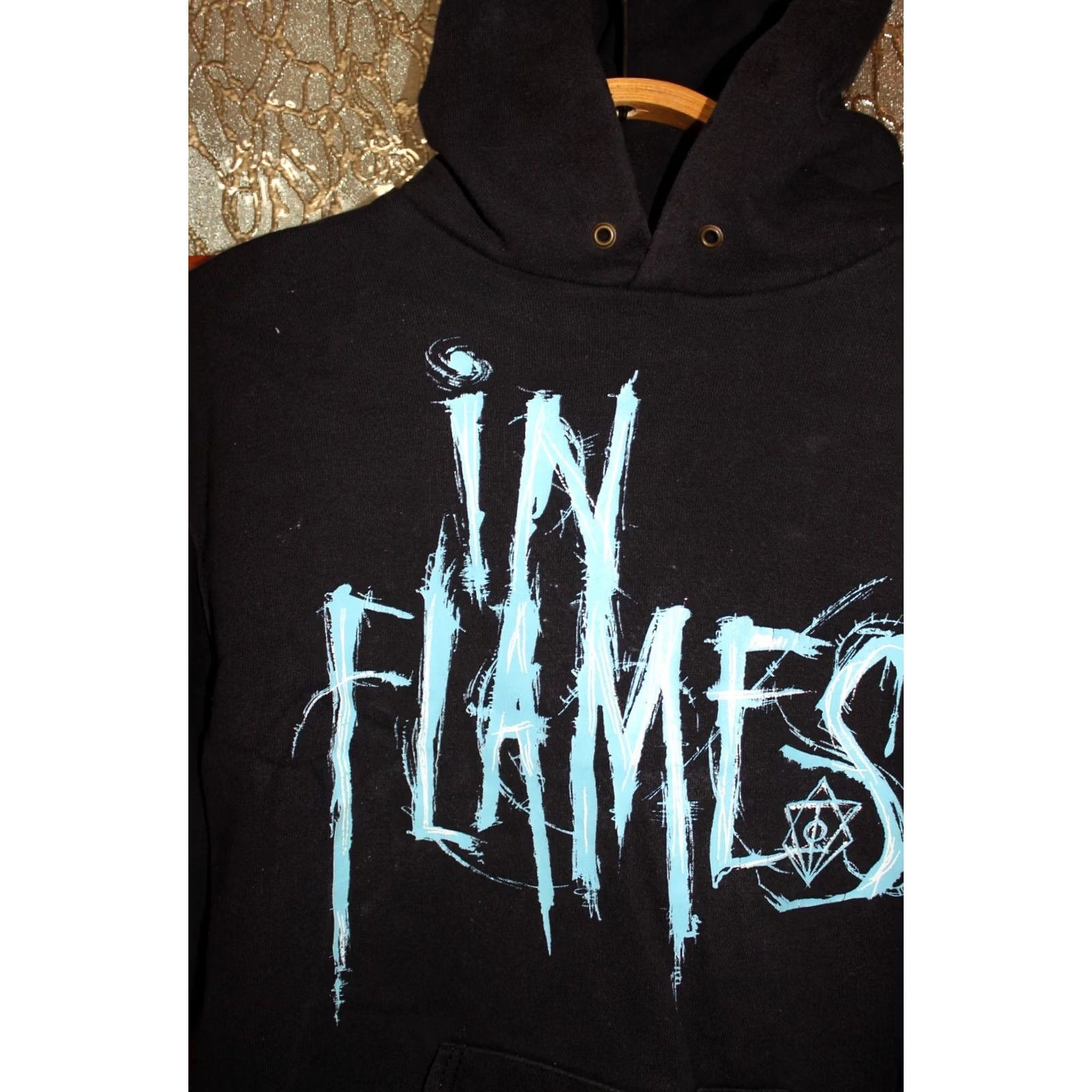 Vintage VINTAGE In Flames Hoodie Mens M Black Rock Clothing Shirt Kid? Size US M / EU 48-50 / 2 - 3 Thumbnail