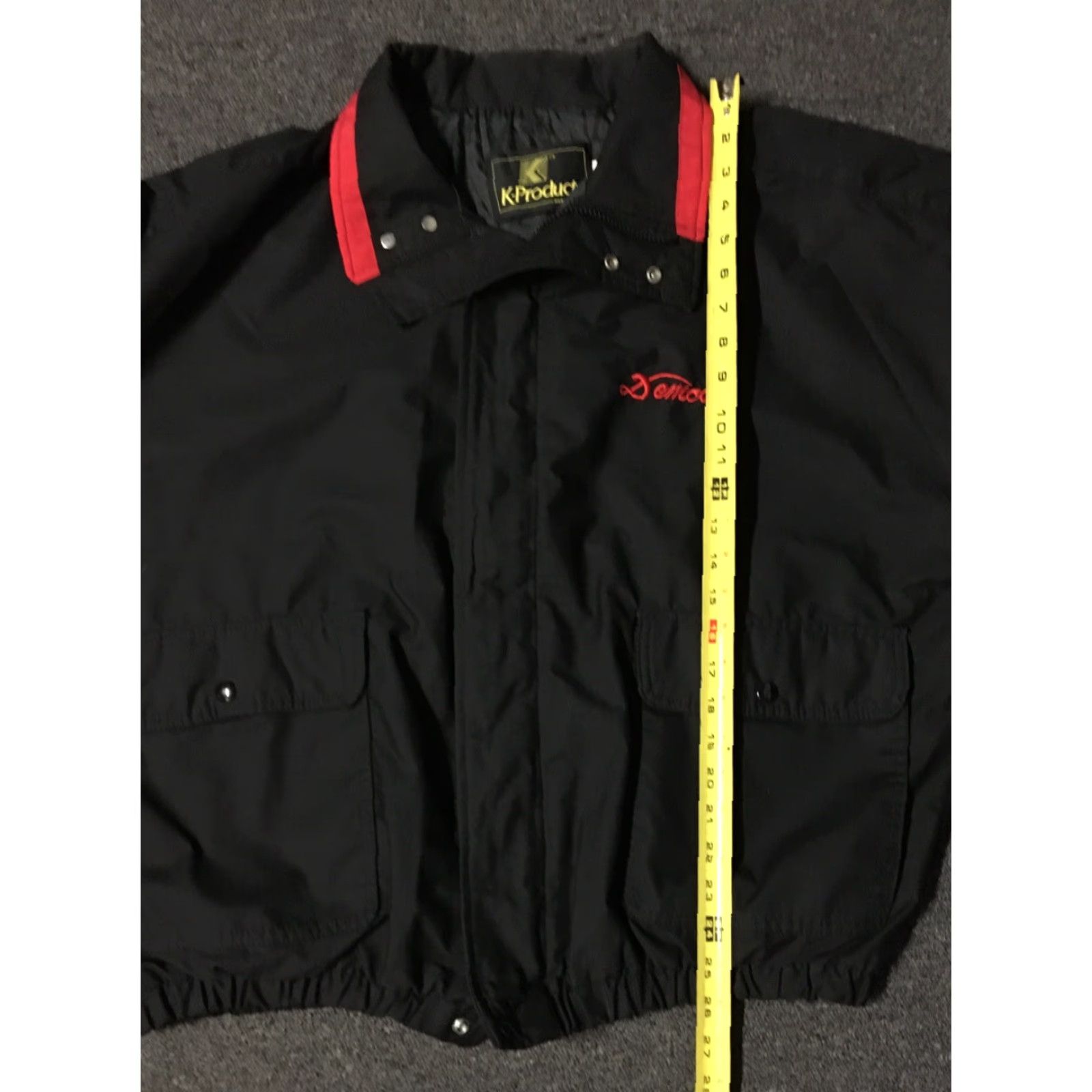 Vintage VINTAGE K-Products Demco Striped Jacket XL USA Bomber Jacket Men Black 80s 90s Grunge Mechanic Biker Rock Retro USA Theme Western 80s 90s Size US XL / EU 56 / 4 - 7 Thumbnail