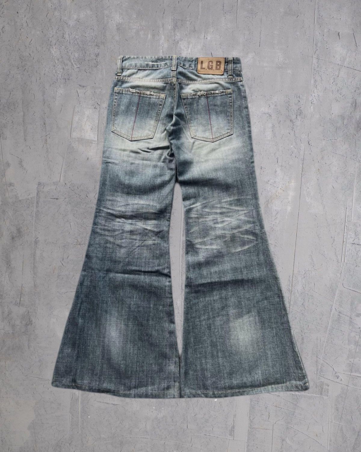 If Six Was Nine × Japanese Brand × Le Grande Bleu (L.G.B.) L.G.B flare denim Size US 27 - 5 Thumbnail