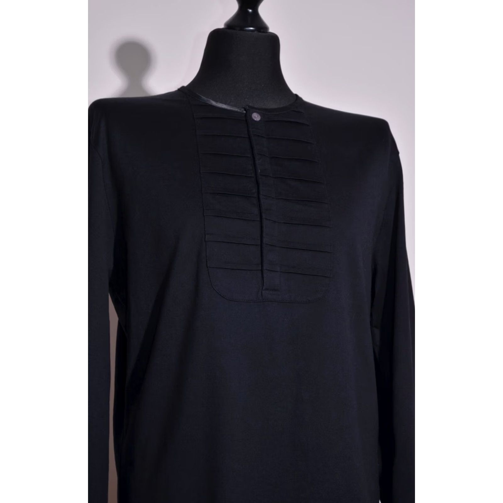 Emanuel Ungaro Ungaro Homme Mens Black Long Sleeve Jumper Lightweight Cotton Size L Size US L / EU 52-54 / 3 - 2 Thumbnail