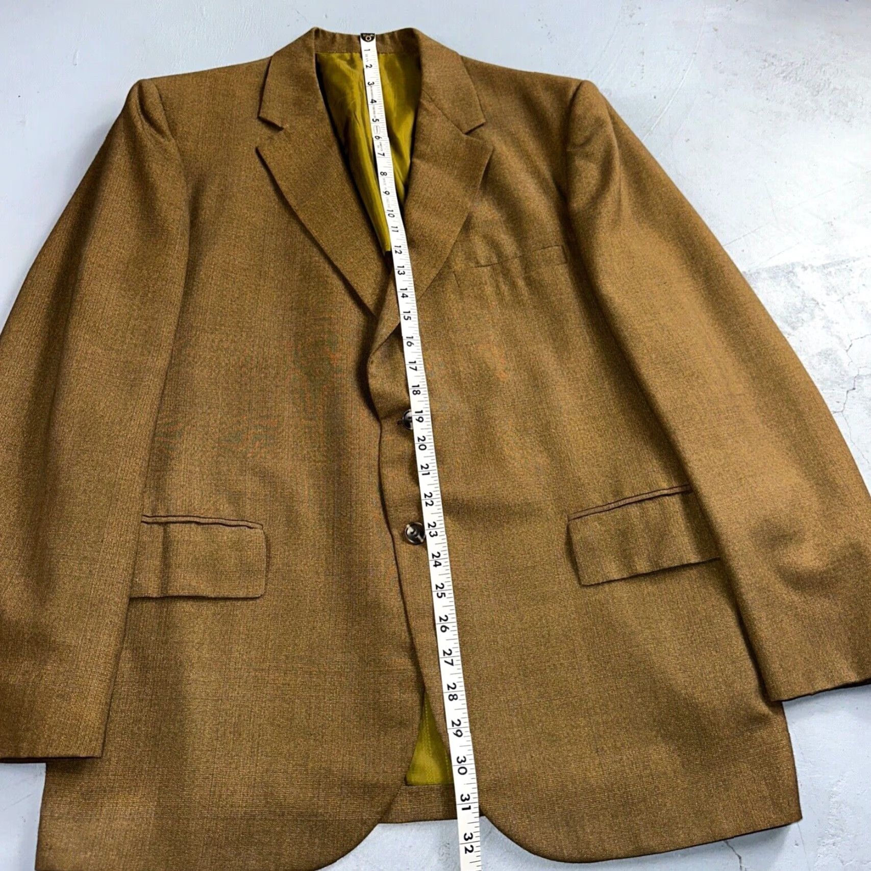 Vintage VINTAGE Lenox Hall 3 PC Suit Jacket Coat Pants Vest Rockabilly 70s 1970s Brown 42 Mens Plaid Mid Century Size 42R - 7 Thumbnail