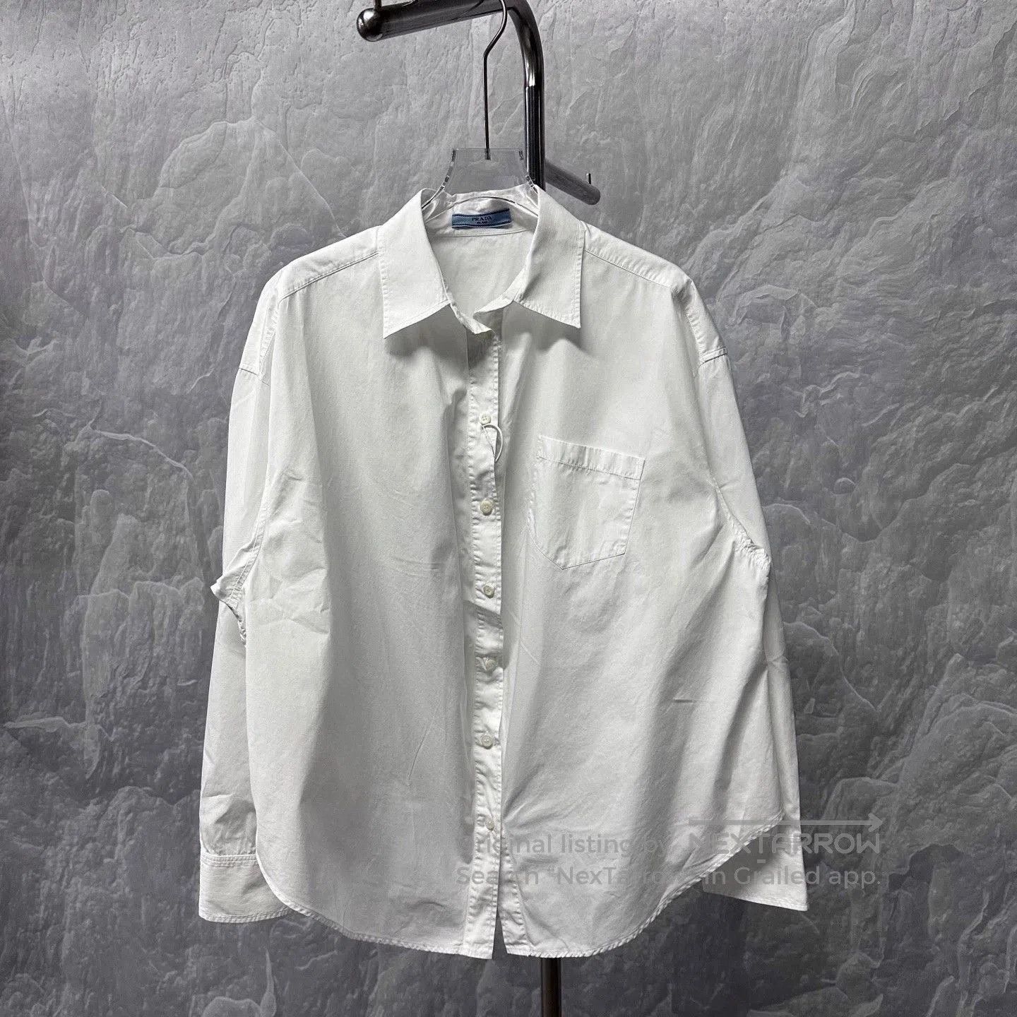 Prada white prada embroidered pocket shirt size 36. Size US S / EU 44-46 / 1 - 1 Thumbnail