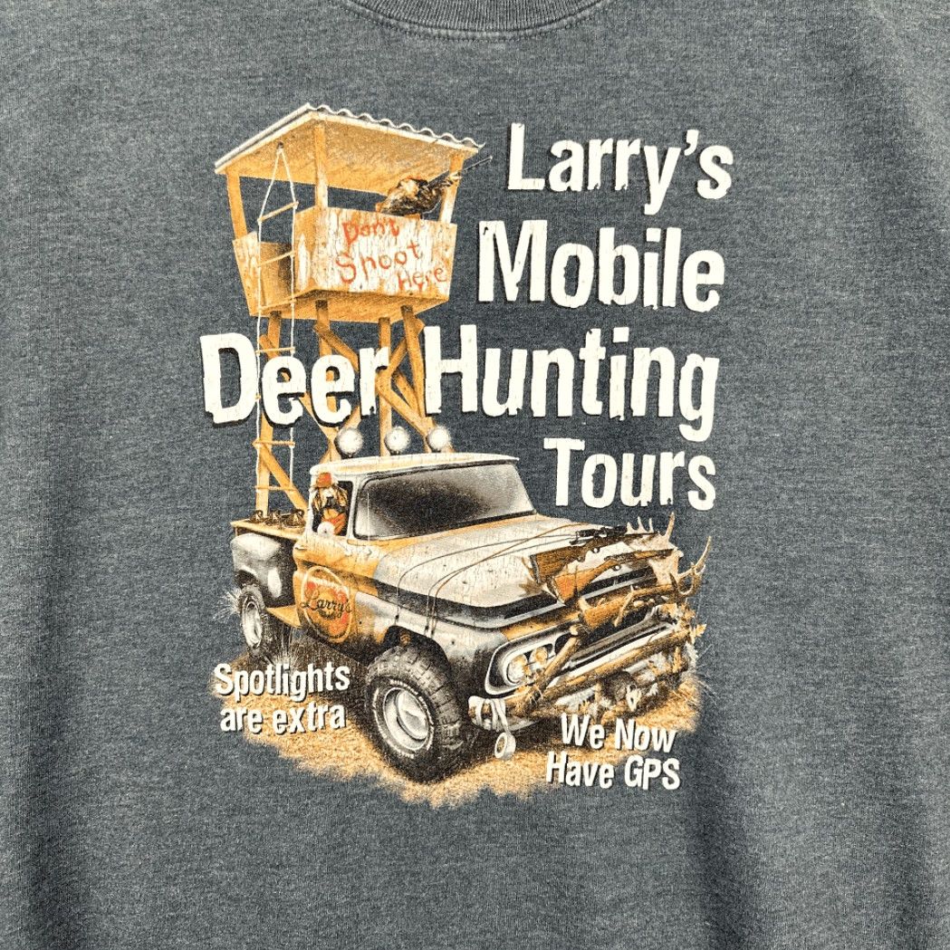 Vintage VINTAGE Puritan Sweater Adult LARGE Gray Deer Hunting 90s Outdoor Graphic Print Shirt Mens Size US L / EU 52-54 / 3 - 2 Thumbnail