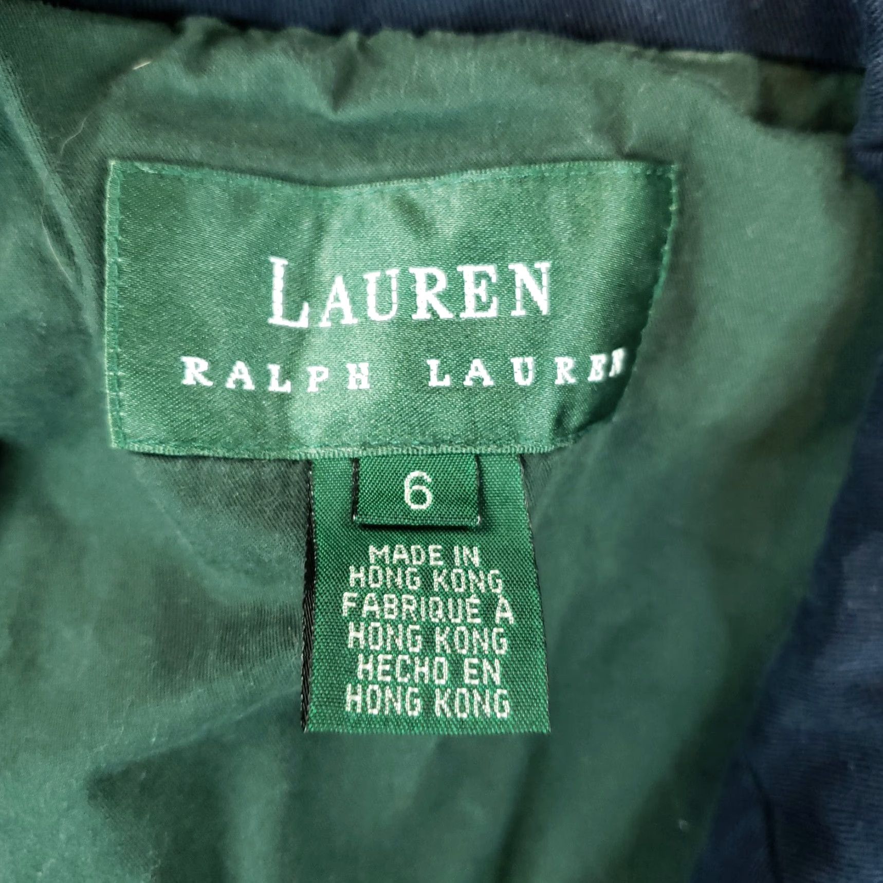 Boden Vtg Lauren Ralph Lauren Blazer Womens Size 6 Blue Single Breasted Shoulder Pads Size M / US 6-8 / IT 42-44 - 5 Thumbnail