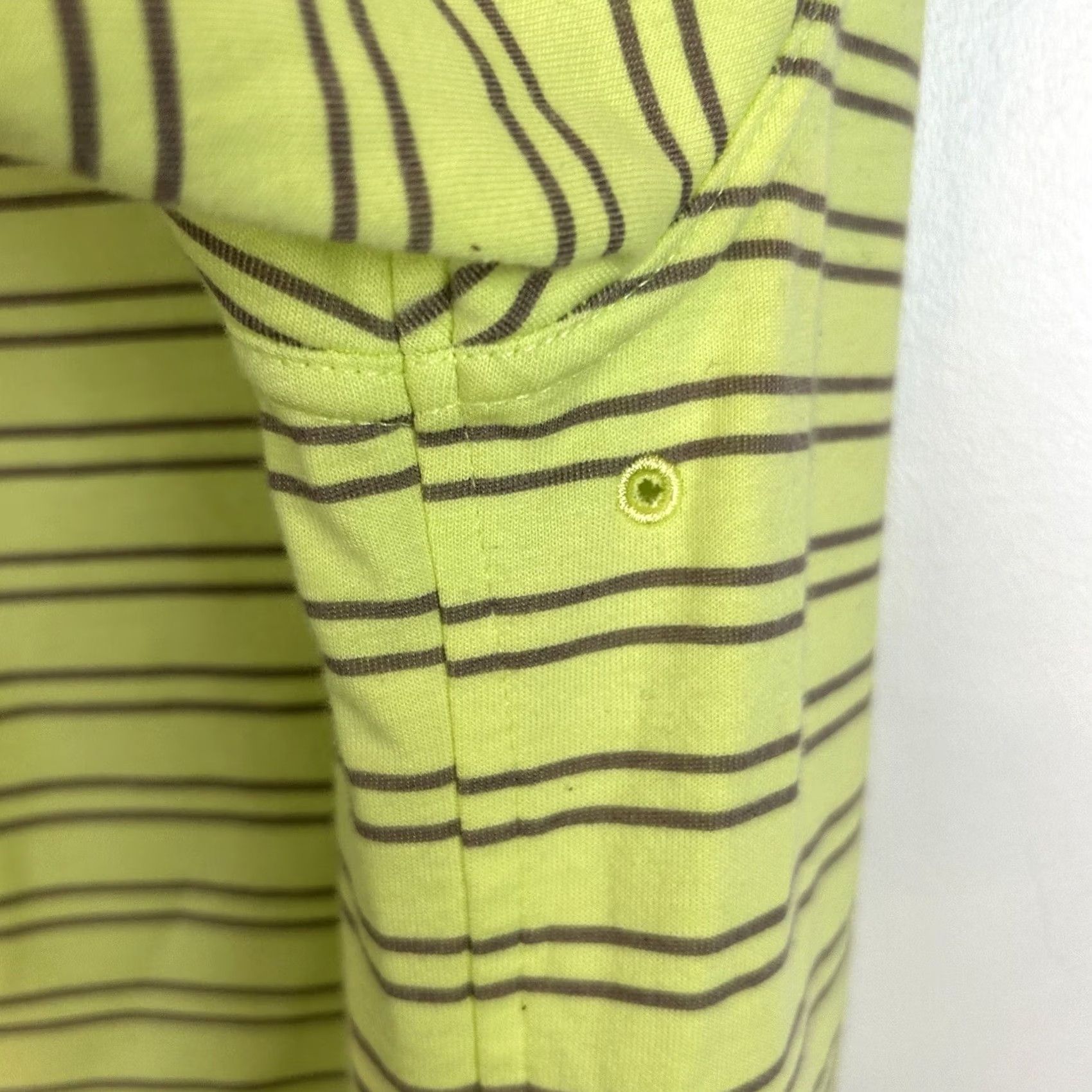 Nike Nike Polo Shirt Mens M Dri Fit Stripe Green Cotton Blend Golf Preppy Size US M / EU 48-50 / 2 - 6 Thumbnail