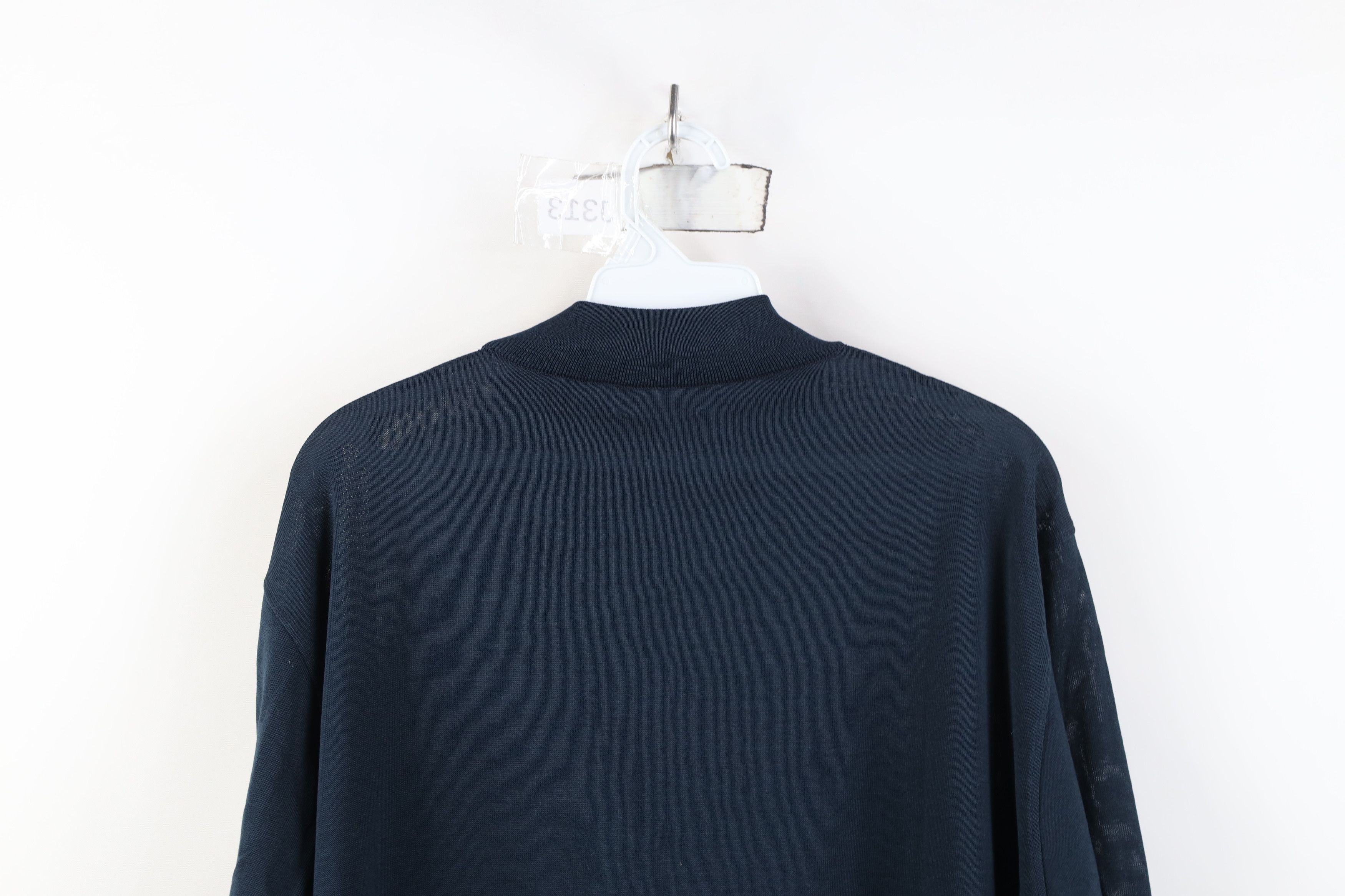 St. Croix Vintage 90s St Croix Lightweight Mock Neck Sweater Blue USA Size US L / EU 52-54 / 3 - 11 Thumbnail
