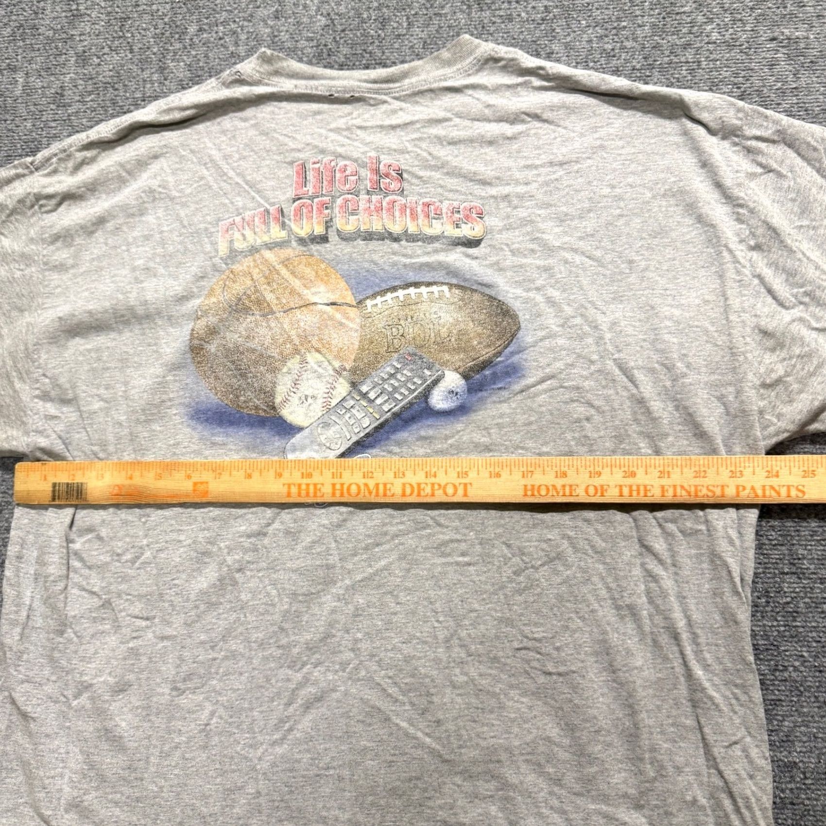 Big Dogs Big Dogs T-Shirt Men 2XLT Gray Life Is Full Of Choices Cotton Faded Gray Mens Shirts Big & Tall Size US XXL / EU 58 / 5 - 6 Thumbnail