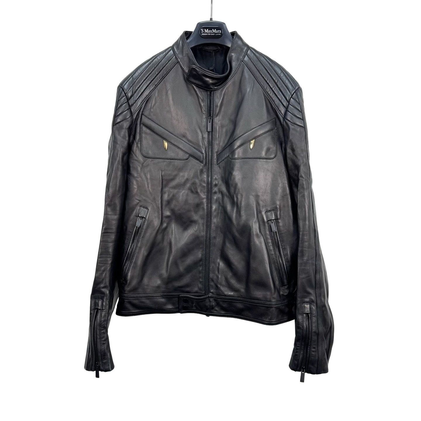 Fendi Fendi Bag Bugs Lambskin Leather Biker Jacket IT 50 US M Size US M / EU 48-50 / 2 - 1 Thumbnail