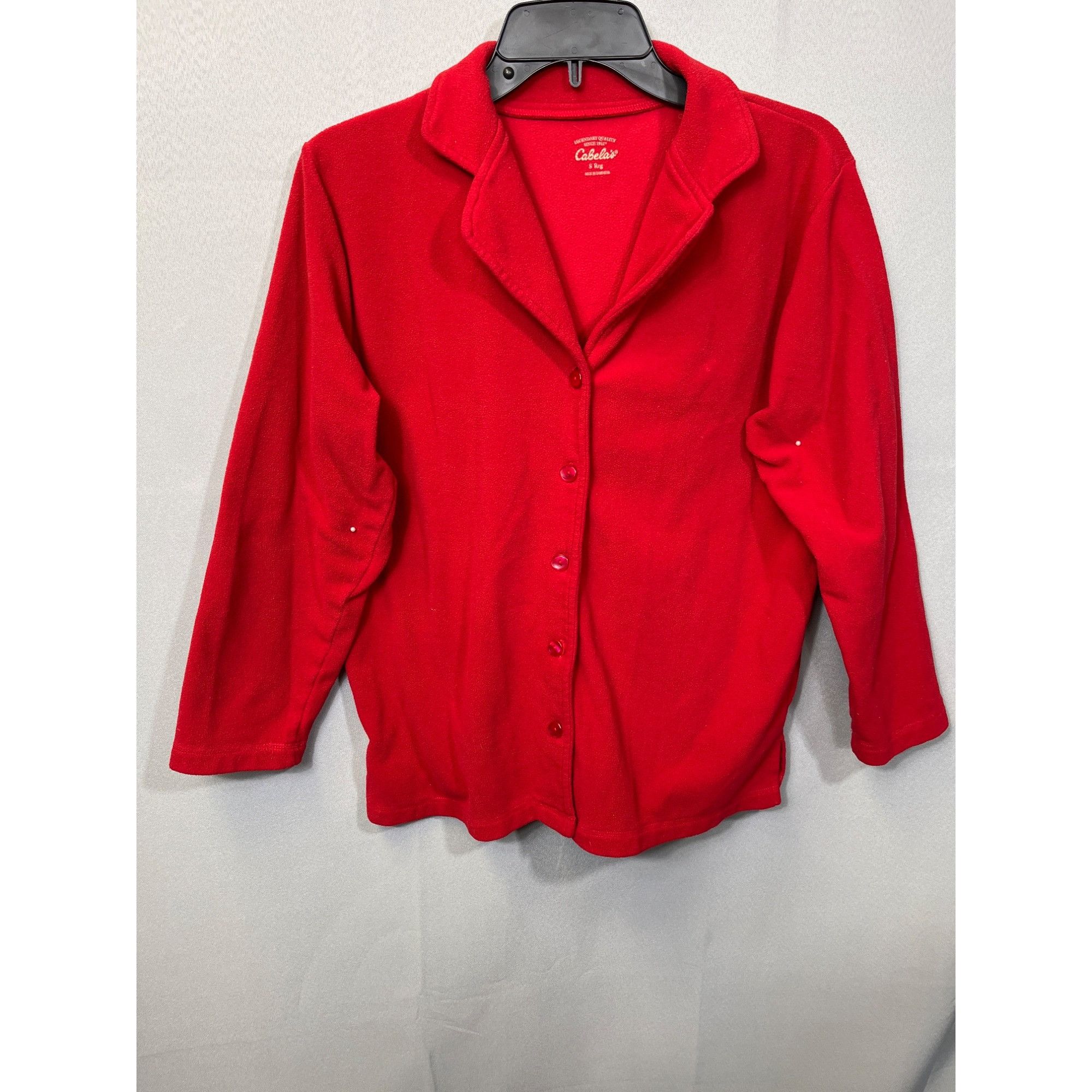Cabelas Cabelas Womens Red Fleece Button Up Sweater Size S Reg SKU 7 Size S / US 4 / IT 40 - 1 Thumbnail
