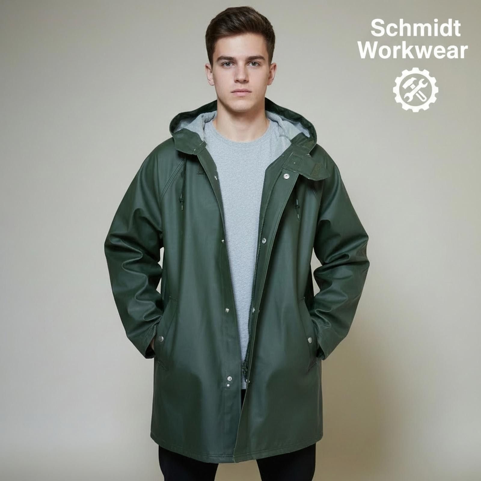 Other CE Schmidt Men Workwear PVC Y Blend Hooded Jacket Size LARGE Size US L / EU 52-54 / 3 - 2 Thumbnail