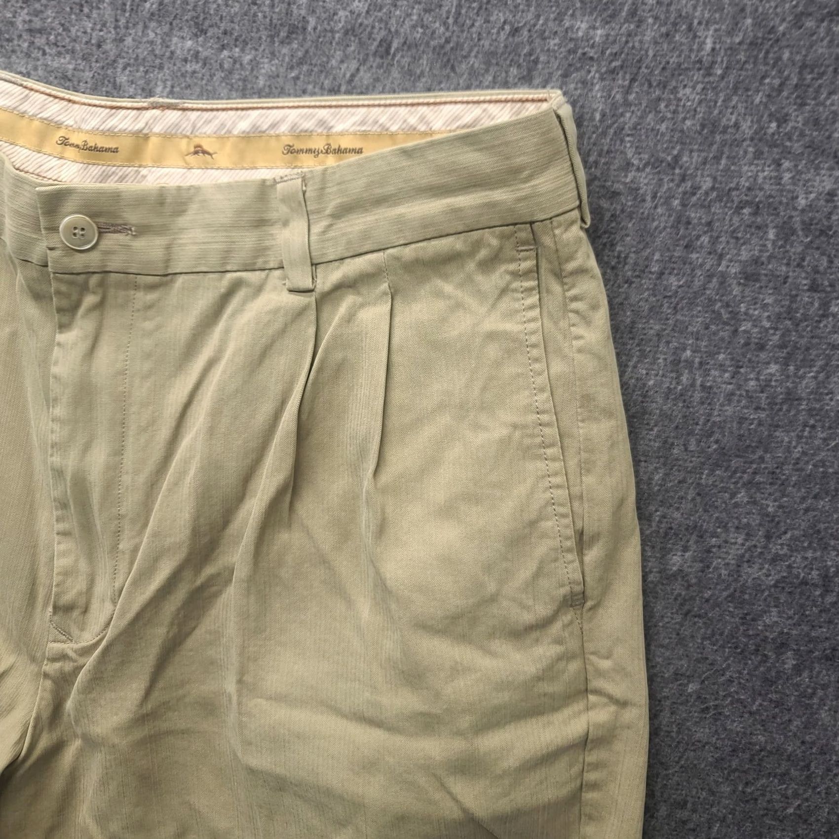 Tommy Bahama Tommy Bahama Shorts Mens 36 Regular Fit Silk Bamboo Rayon Beach Casual Beige Solid Front Pockets Size US 36 / EU 52 - 6 Thumbnail