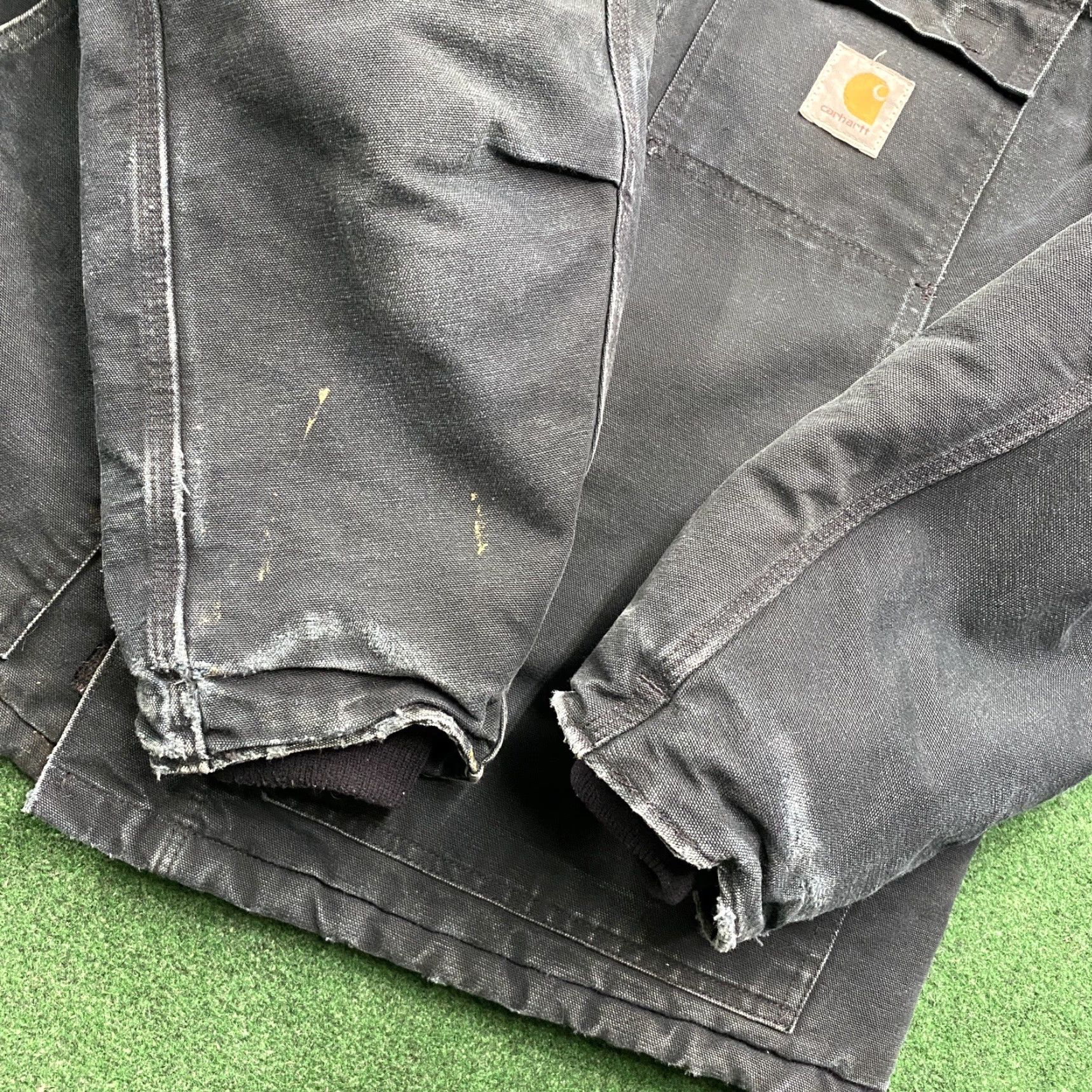 Carhartt VINTAGE Carhartt Jacket Mens 48 Black Canvas Quilted Lined Work Coat C03 BLK Jacket Size US M / EU 48-50 / 2 - 5 Thumbnail