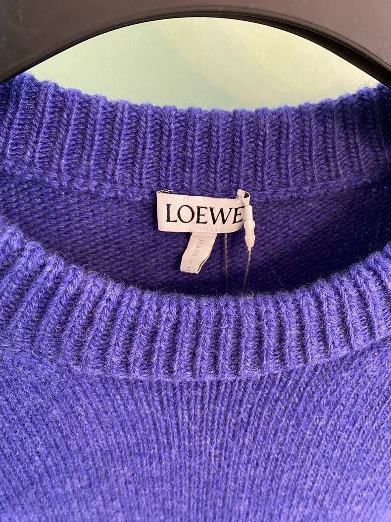Loewe LOEWE Water droplet logo, blue knitted sweater Size XS / US 0-2 / IT 36-38 - 6 Thumbnail