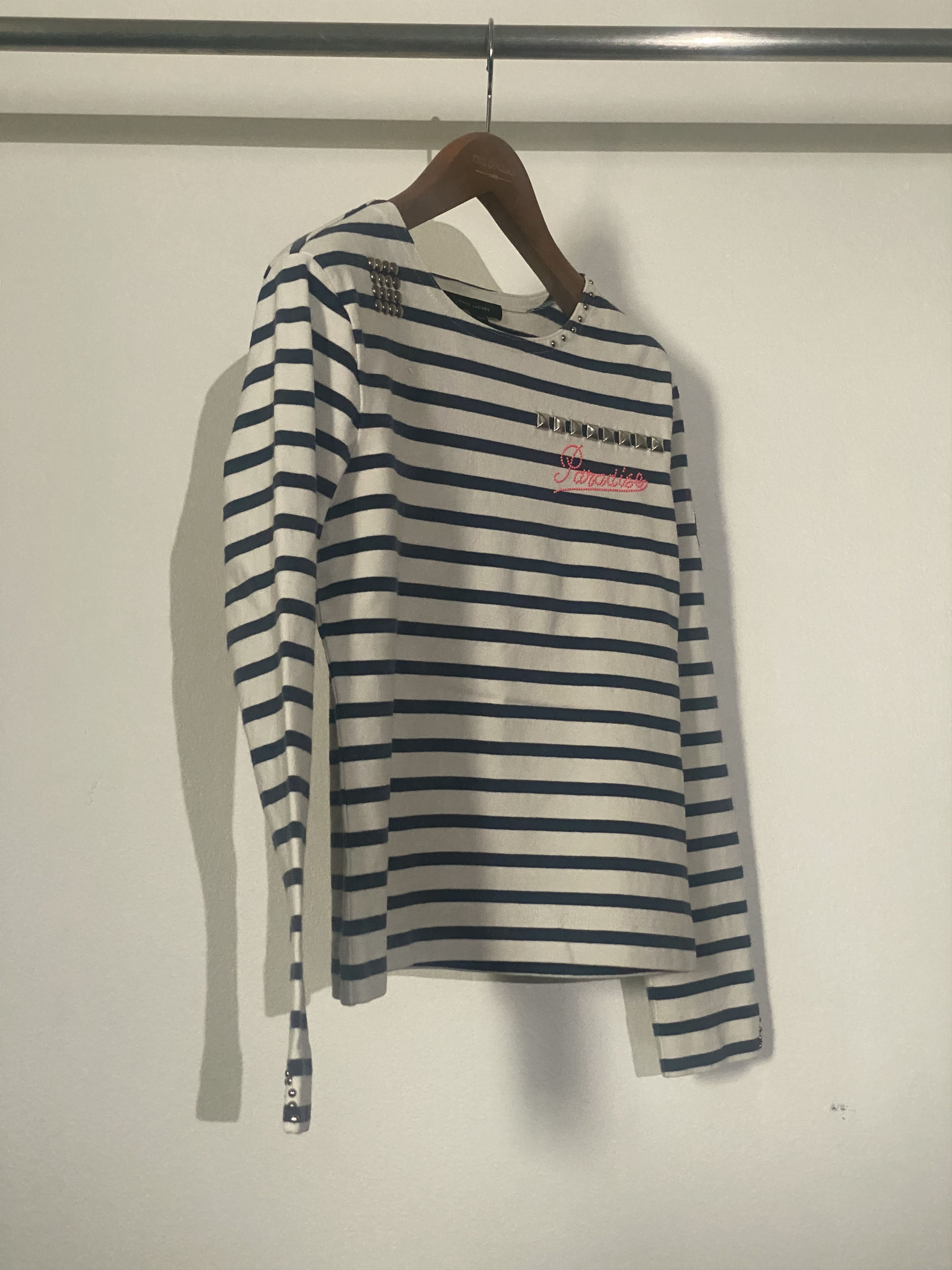 NVY/ECRU Striped Studed w/ Patches "Paradise", view 2