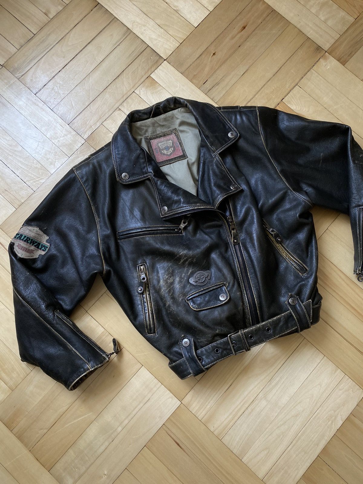 Designer Leather Jacket Stairways Riri Zipper Size US M / EU 48-50 / 2 - 3 Thumbnail