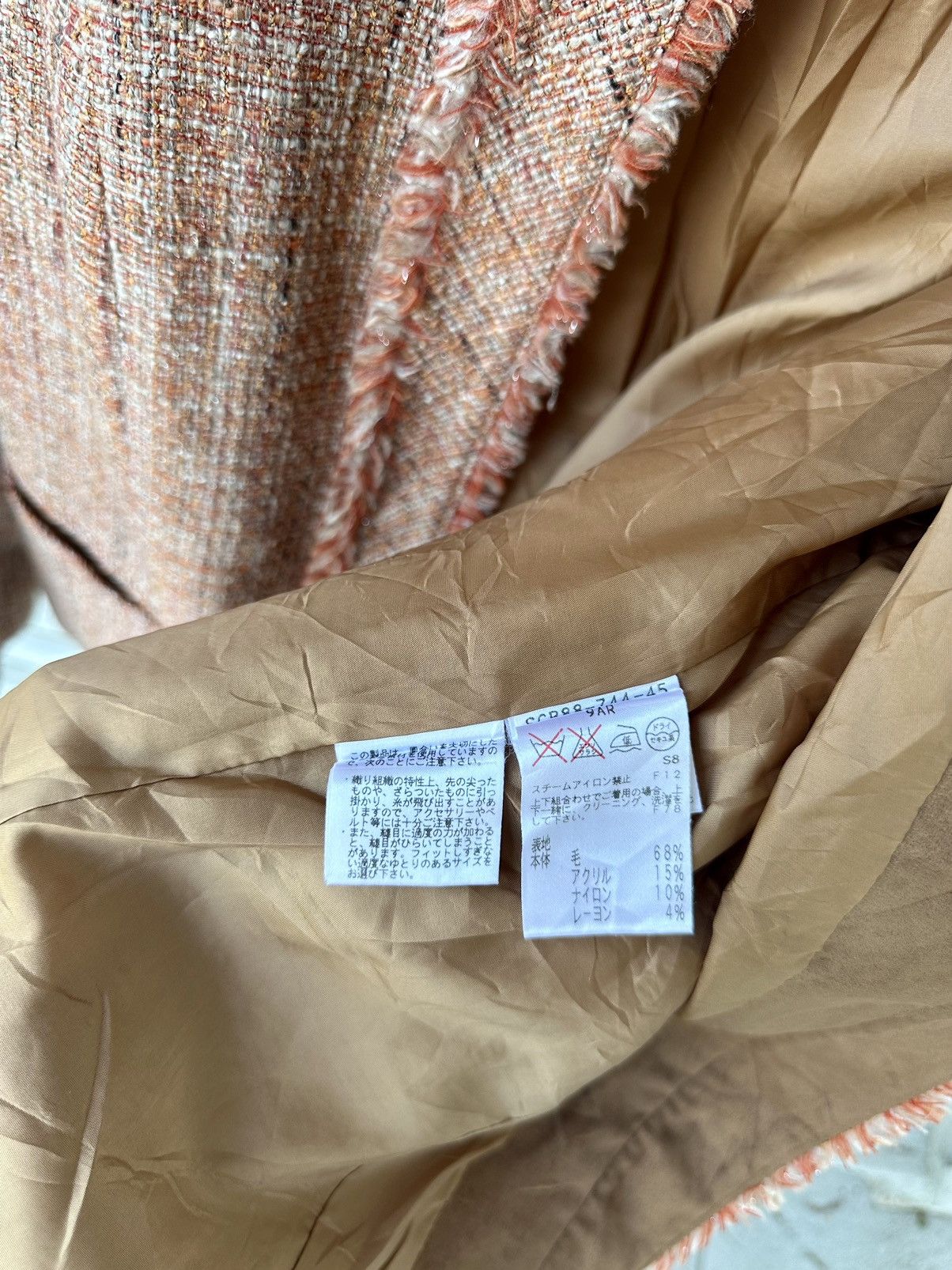 Japanese Brand Vintage Vinvert Tweed Jacket Made In Japan Size M / US 6-8 / IT 42-44 - 18 Thumbnail