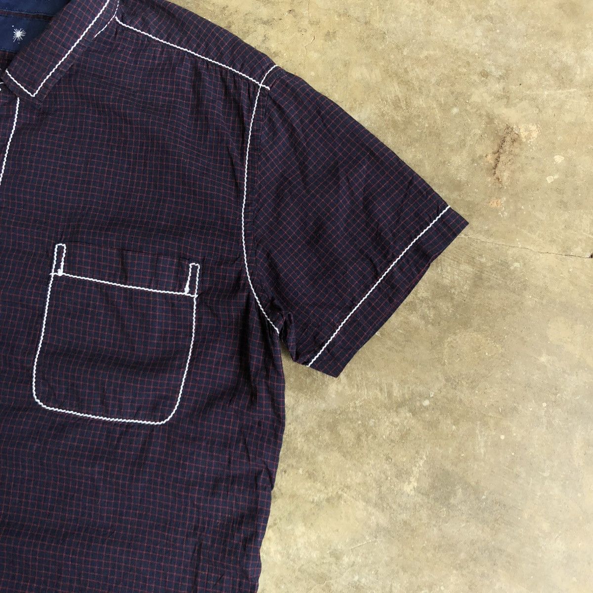 Maison MIHARA YASUHIRO 🇯🇵 Miharayasuhiro Japan Contrast Stitch Plaid Shirt Size US M / EU 48-50 / 2 - 6 Thumbnail