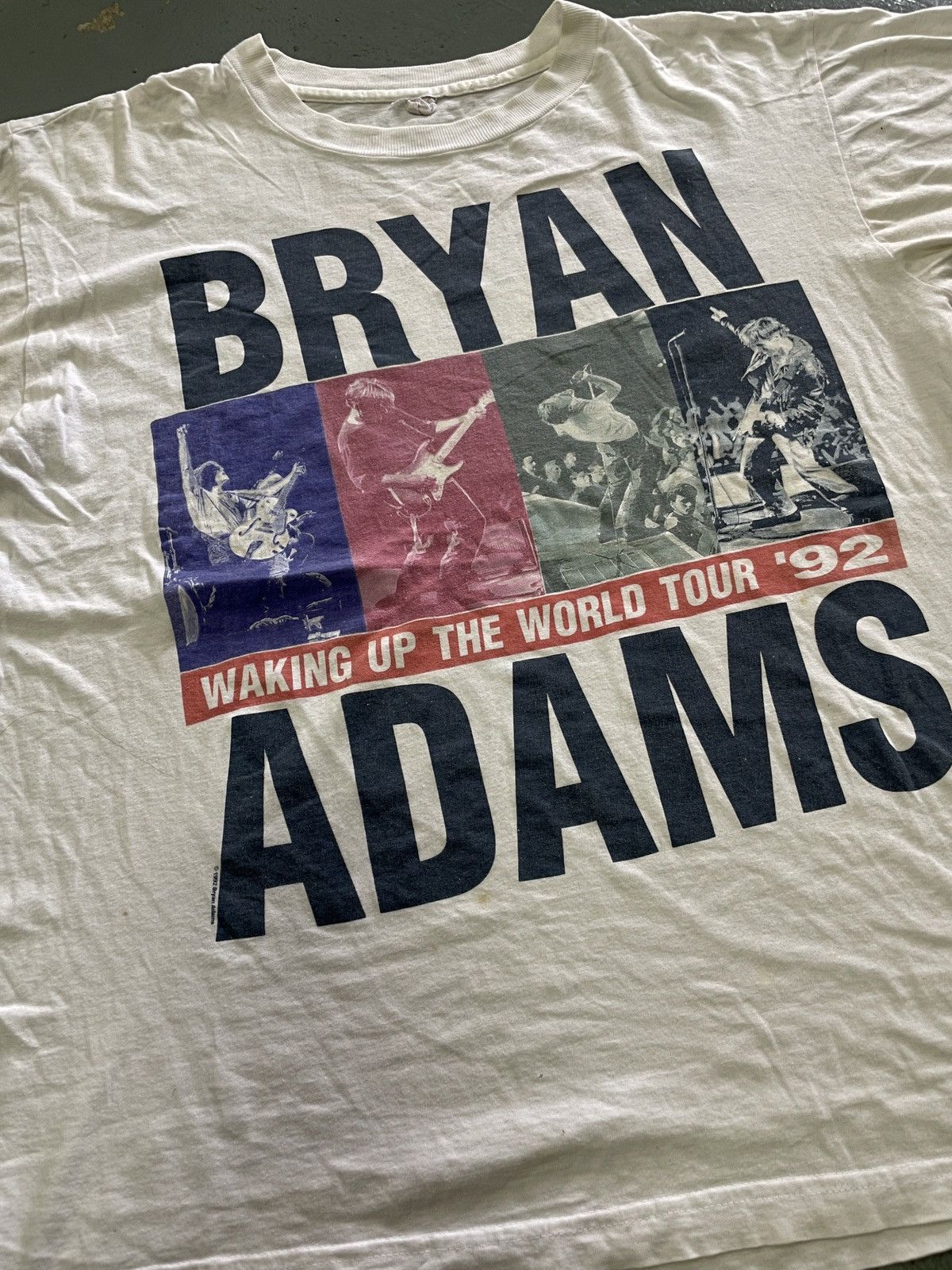 Band Tees × Vintage Vintage 90s Bryan Adams “WAKING UP THE WORLD TOUR” Band Tees Size US XL / EU 56 / 4 - 2 Thumbnail