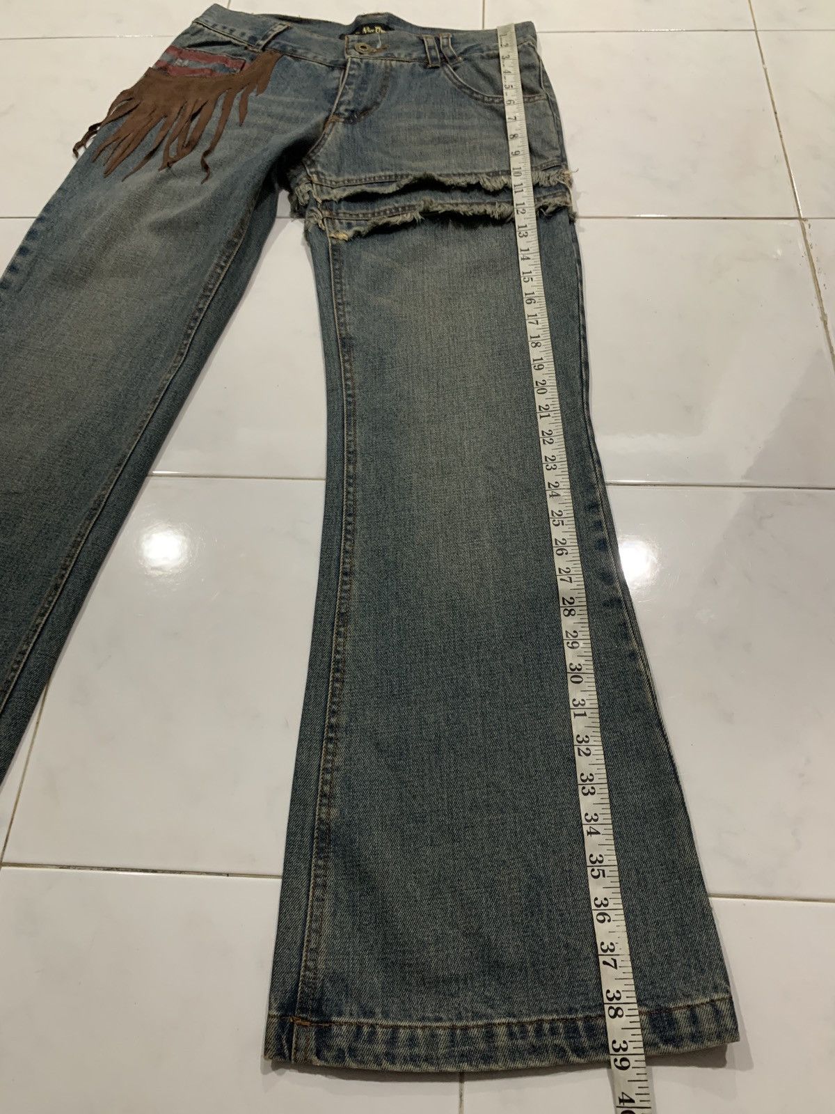 Japanese Brand Vice Dyne Glamorous Style Flared Jeans Size US 30 / EU 46 - 20 Thumbnail