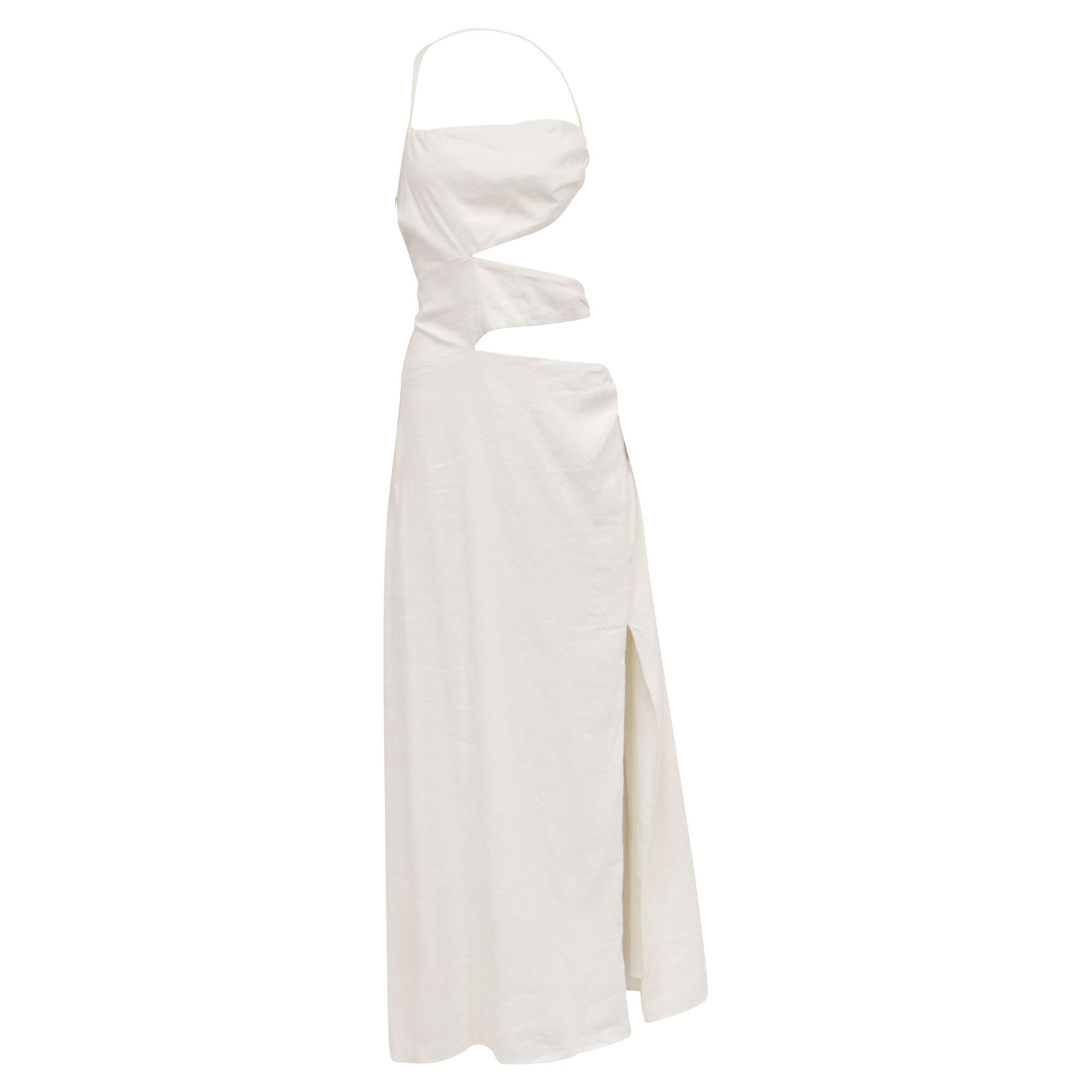 Cult Gaia Cult Gaia Cut-Out Side-Slit Halter Strap Maxi Dress in Whit Size S / US 4 / IT 40 - 1 Thumbnail