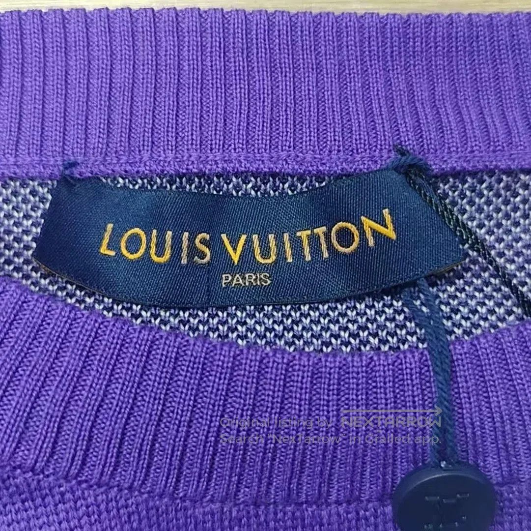 Louis Vuitton Louis Vuitton Purple Logo Jacquard Sweater. Size US M / EU 48-50 / 2 - 2 Thumbnail