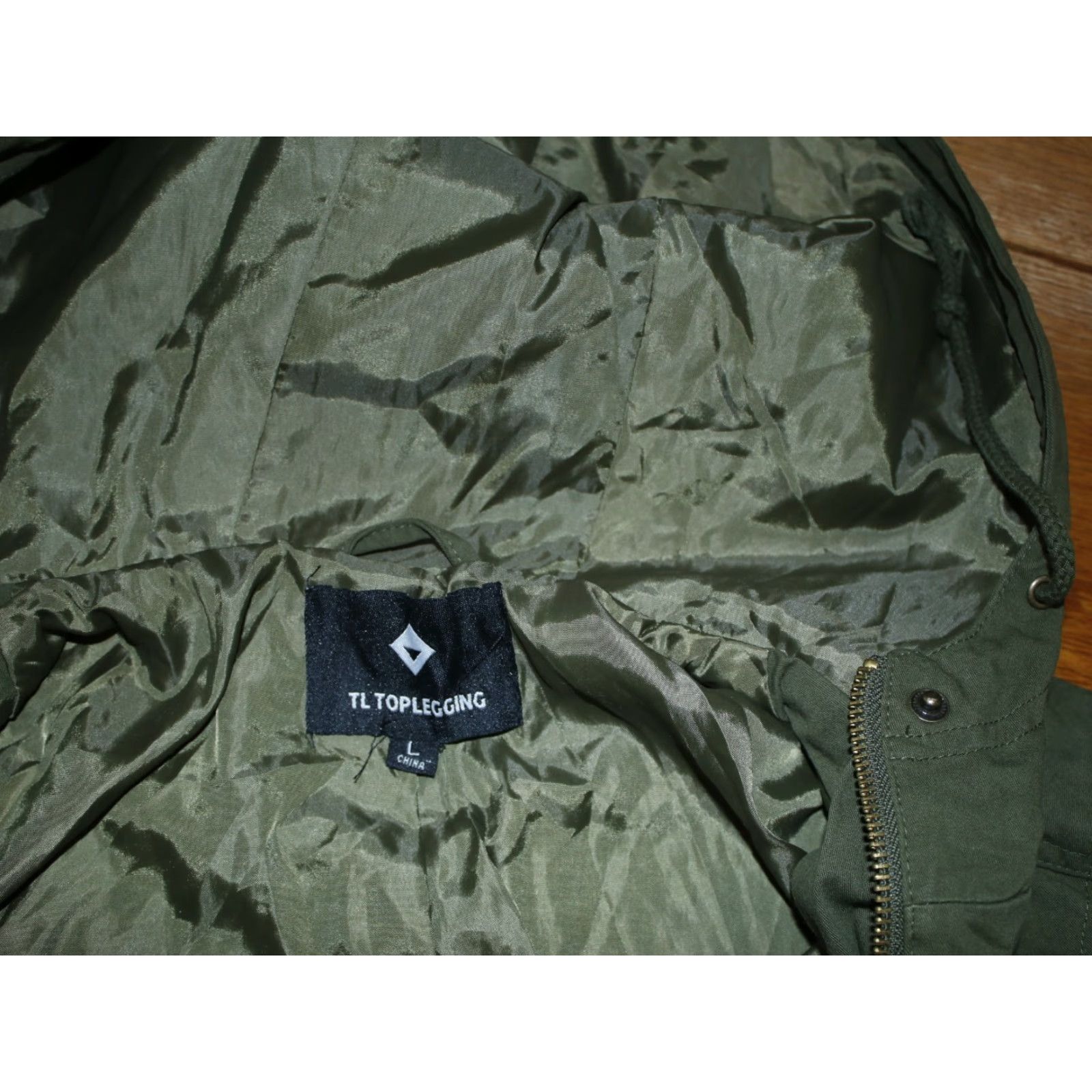 Rains VINTAGE TL Toplegging Med Weight Rain Hooded Overcoat OD Green Women's Jacket SZ L Size L / US 10 / IT 46 - 5 Thumbnail