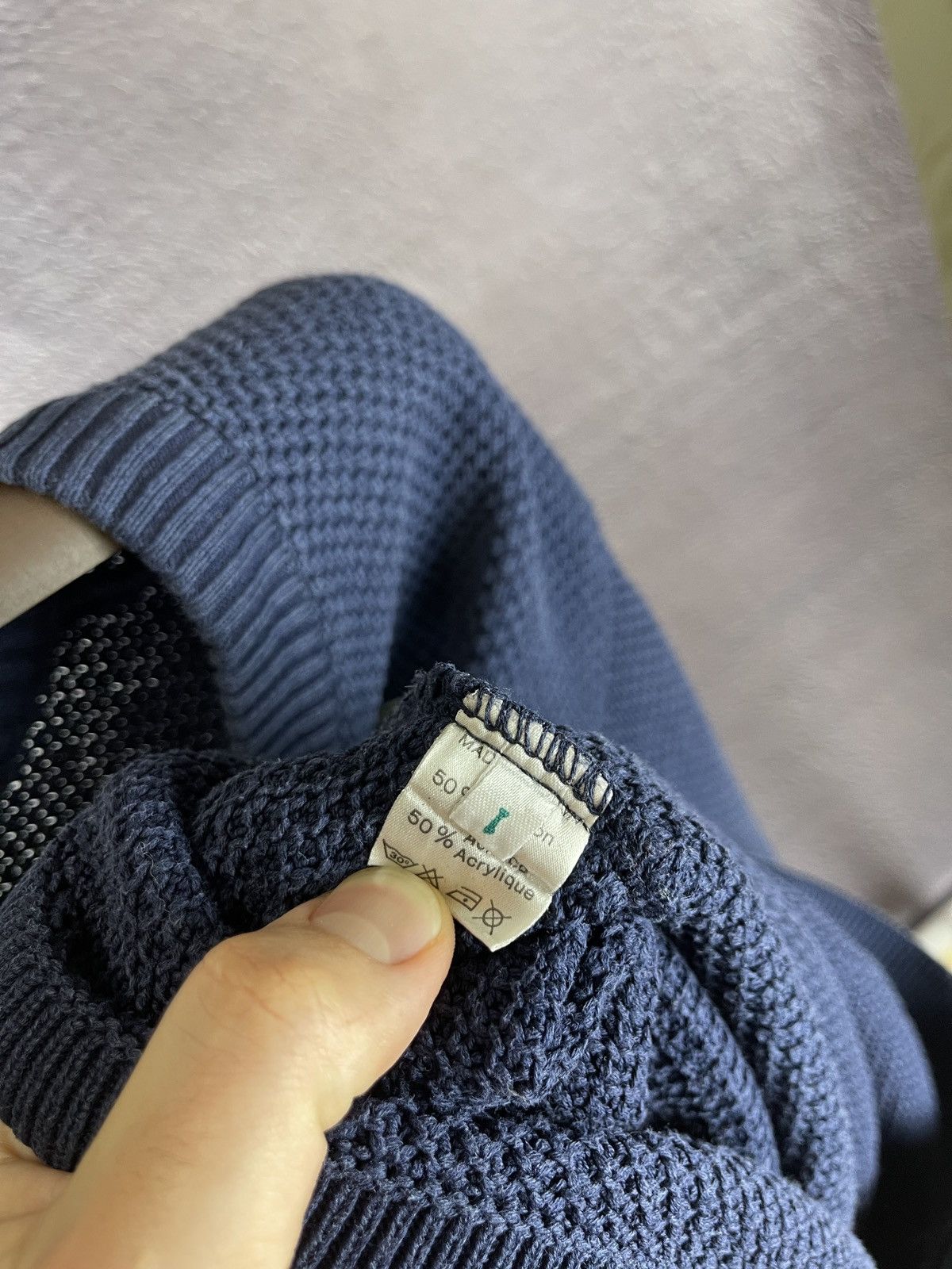 Lacoste × Vintage Chemise Lacoste vintage 90s made in Spain blue sweater Size US L / EU 52-54 / 3 - 7 Thumbnail
