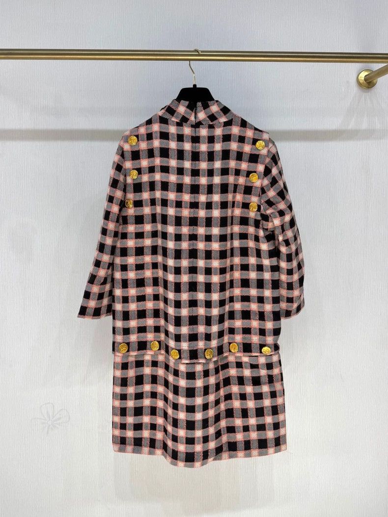 Gucci Gucci Tweed plaid gold button wool dress 2503-Nextarrow Size XS / US 0-2 / IT 36-38 - 2 Thumbnail