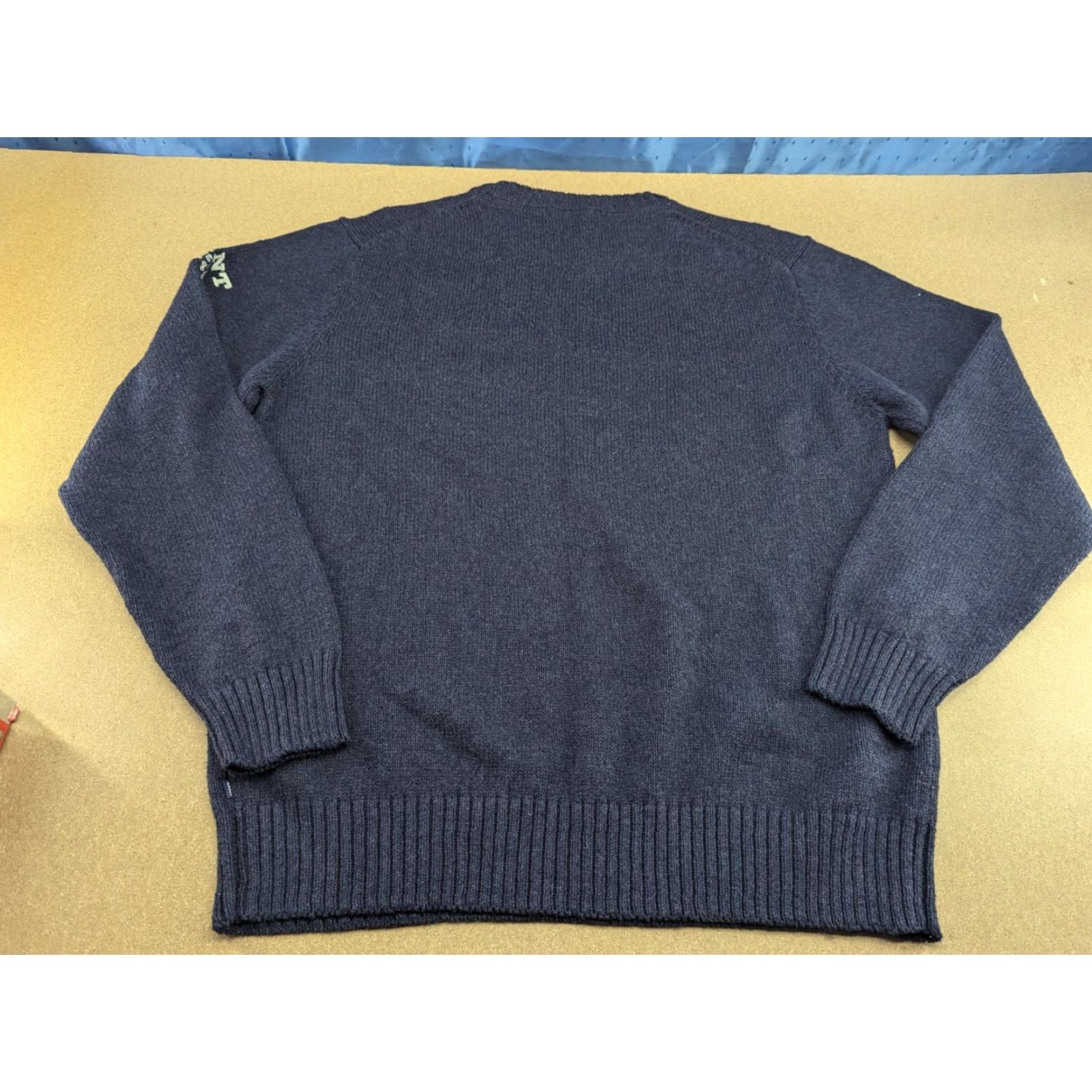 Gant GANT Mens Sweater XL USA Flag Gray Cotton Knitted Crewneck Pullover Crew Neck Size US XL / EU 56 / 4 - 2 Thumbnail