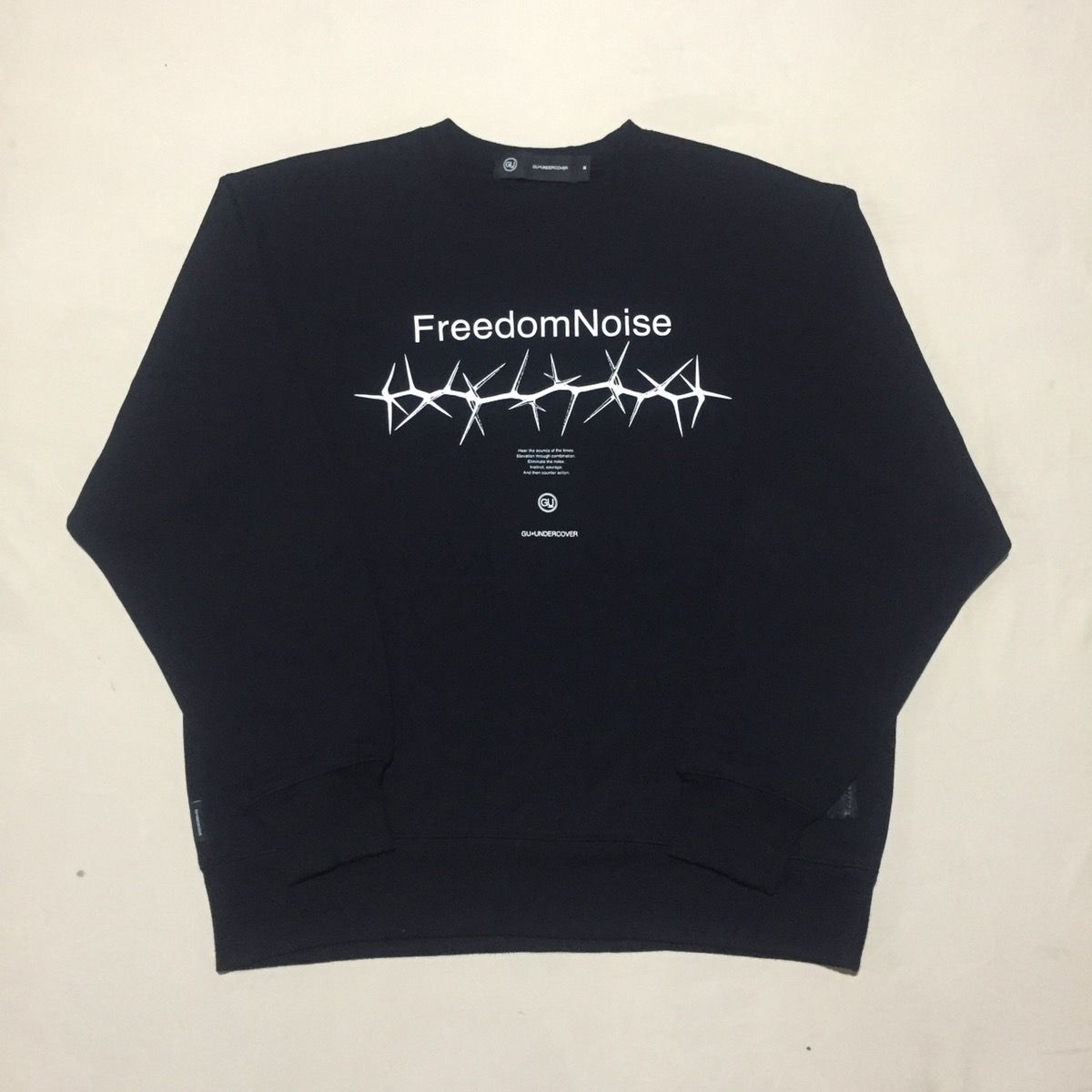 Pre-owned Jun Takahashi X Undercover Vintage Undercover X Gu Freedomnoise Sweatshirt Crewneck In Black