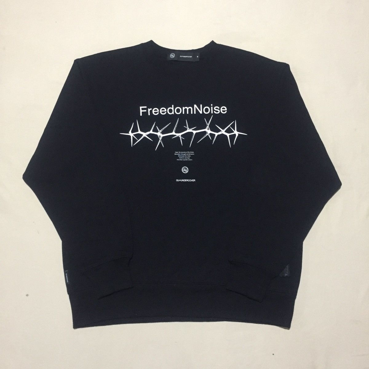 image of Jun Takahashi x Undercover Vintage Undercover X Gu Freedomnoise Sweatshirt Crewneck in Black (Size 