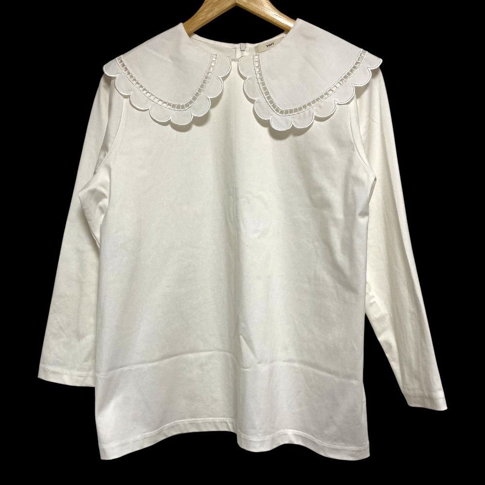 Other Other yori Scallop Collar Long Sleeve Tee Textile Tops YR2211-137AW DUTY FREE for USA Size ONE SIZE - 1 Thumbnail